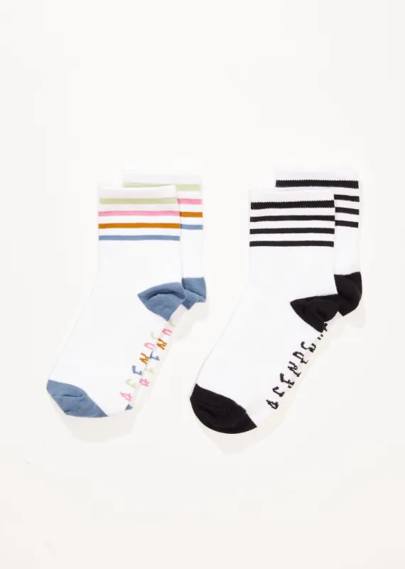AFENDS Womens Funhouse - Socks Two Pack - Multi sold by Afends
