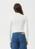 AFENDS Womens Iconic - Long Sleeve Rib Top - White sold by Afends