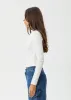 AFENDS Womens Iconic - Long Sleeve Rib Top - White sold by Afends