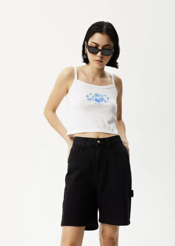 AFENDS Womens Jeet - Graphic Tank - White sold by Afends
