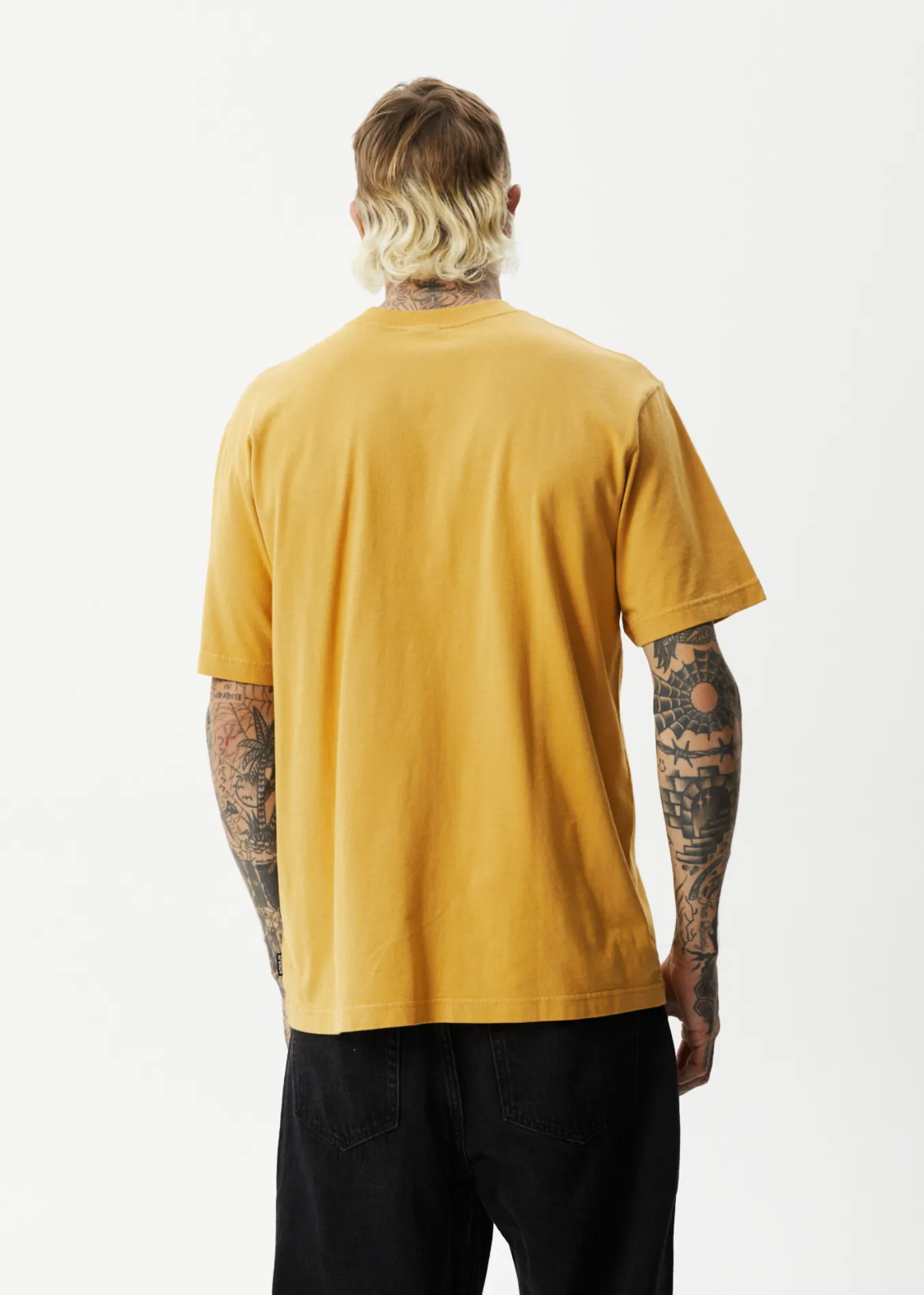 AFENDS Mens Universal - Retro Graphic T-Shirt - Mustard sold by Afends product image thumbnail 5