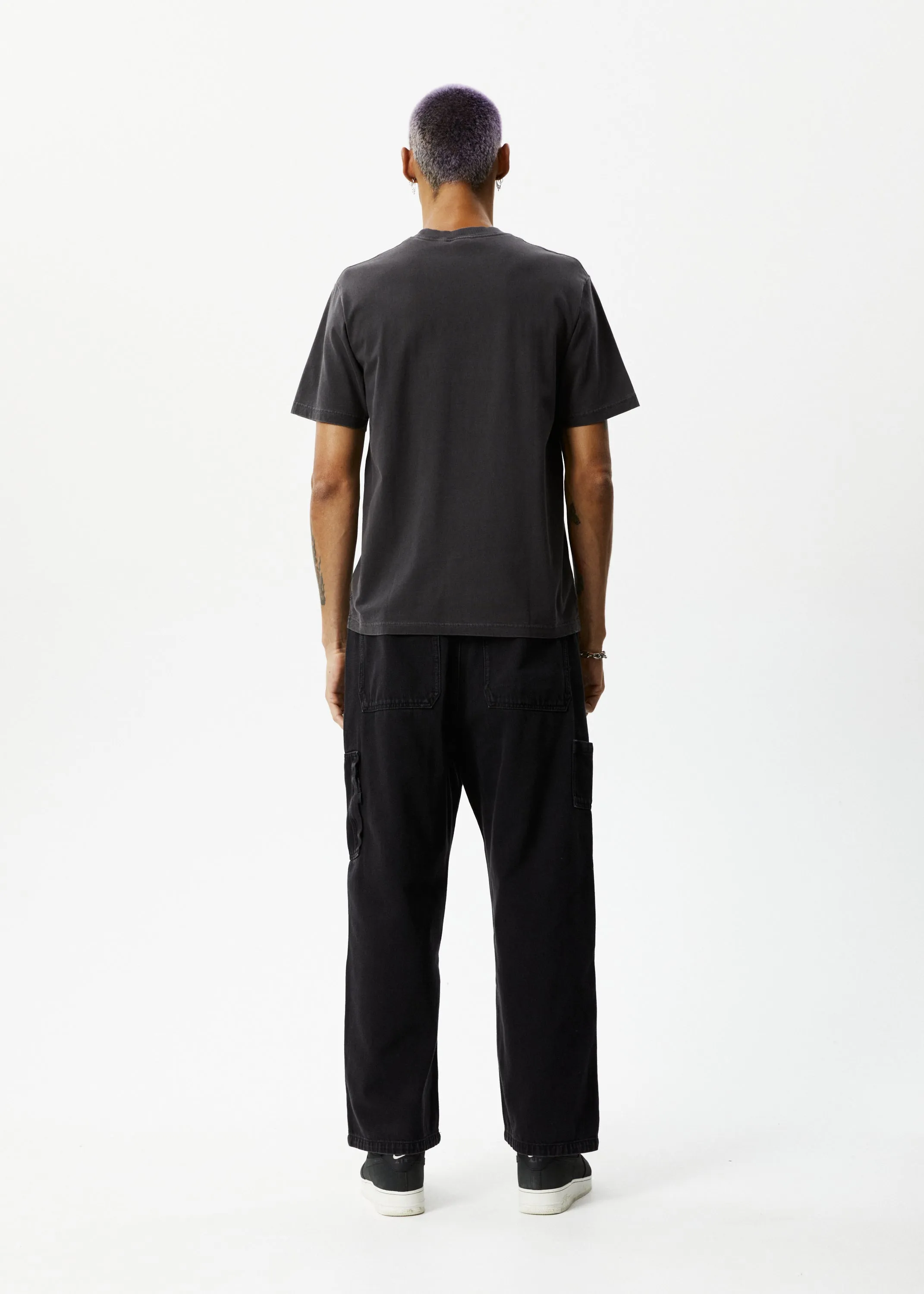 AFENDS Mens Thrown Out - Graphic Retro T-Shirt - Stone Black sold by Afends product image thumbnail 2