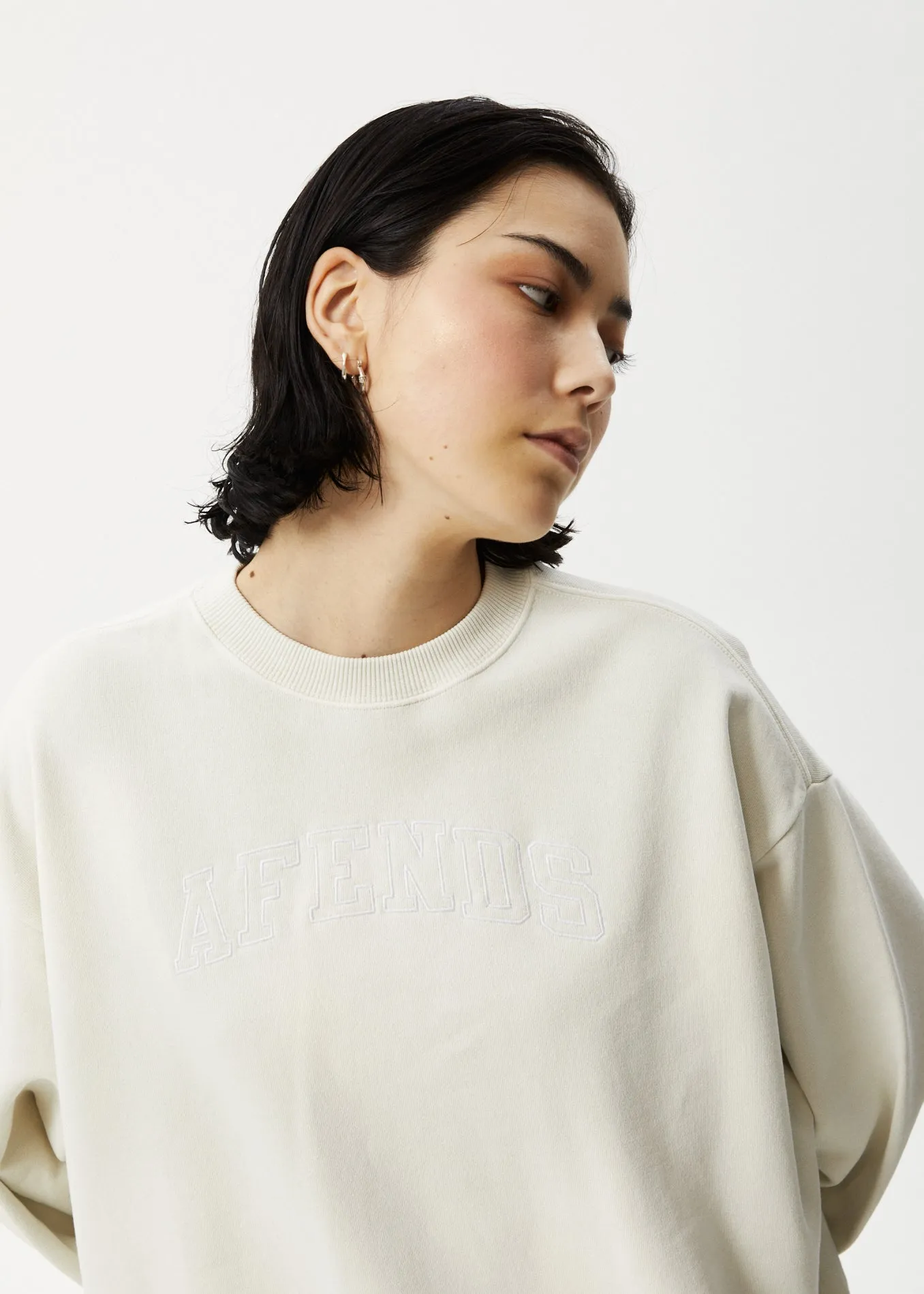 AFENDS Unlimited - Crew Neck Jumper - Worn White sold by Afends product image thumbnail 4