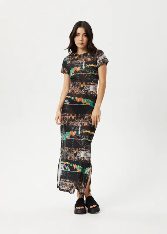 AFENDS Womens Astral - Sheer Dress - Black sold by Afends