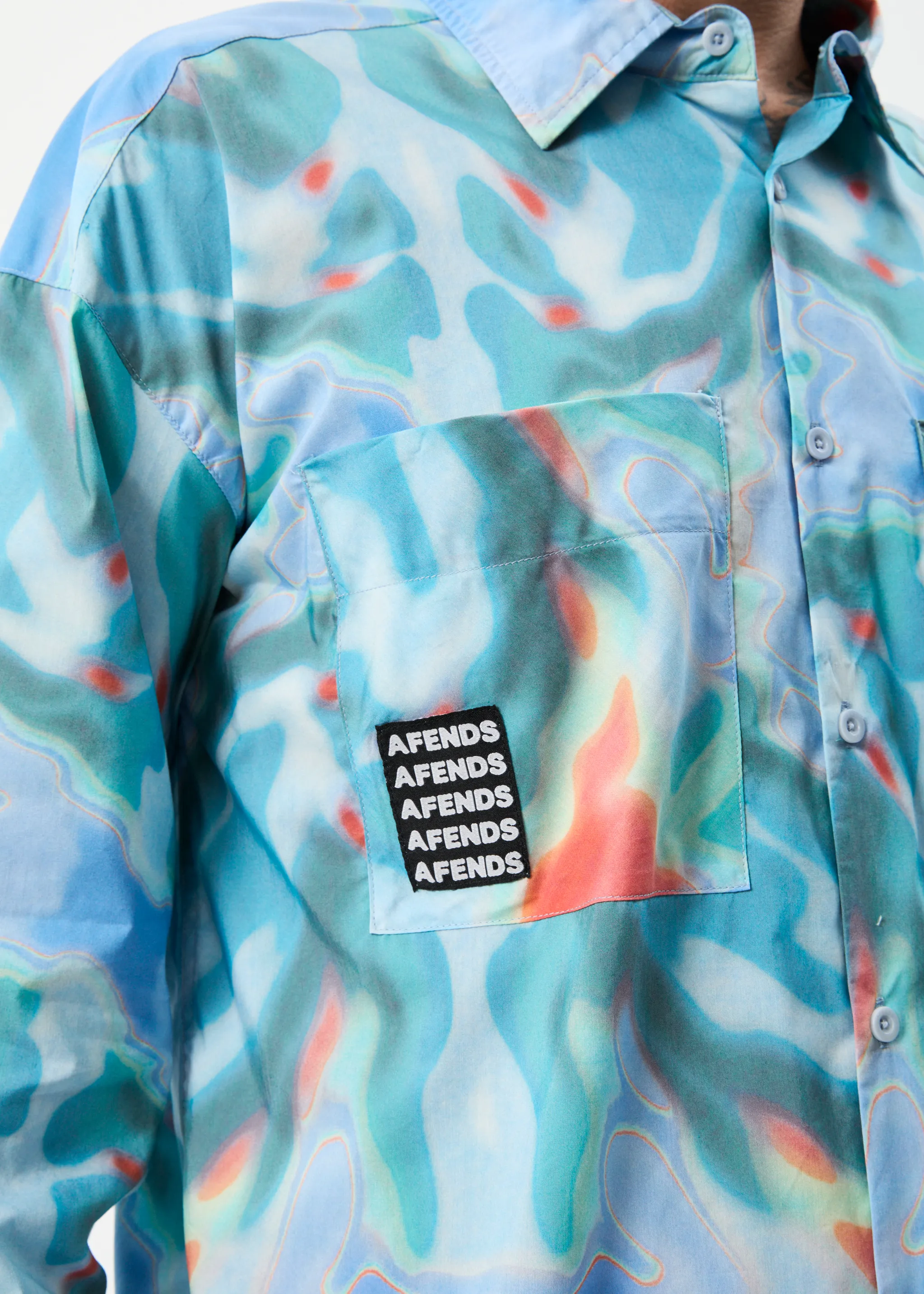 AFENDS Mens Thermal - Oversized Long Sleeve Shirt - Multi sold by Afends product image thumbnail 2