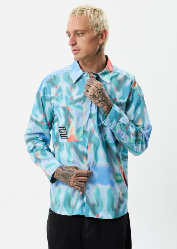 AFENDS Mens Thermal - Oversized Long Sleeve Shirt - Multi sold by Afends