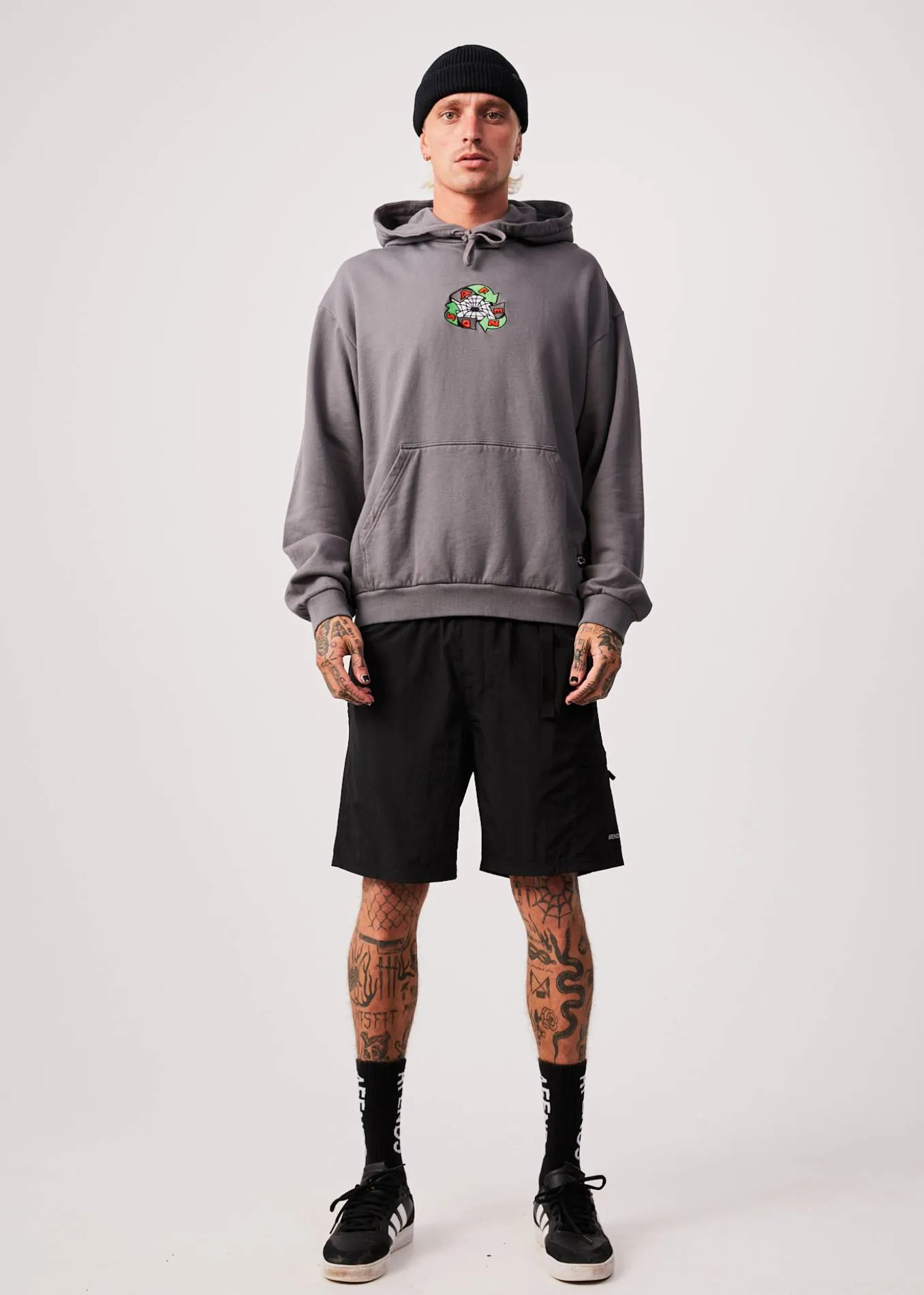 AFENDS Mens Warped - Hoodie - Steel sold by Afends product image thumbnail 3