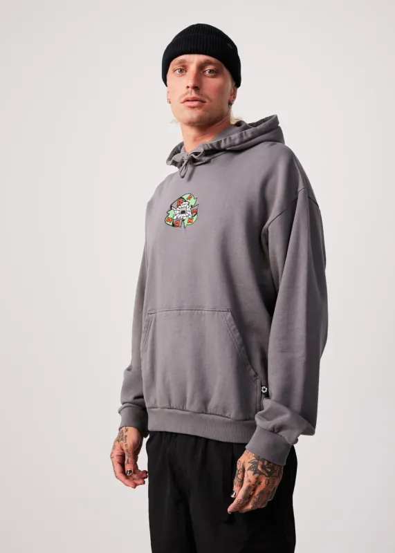 AFENDS Mens Warped - Hoodie - Steel sold by Afends