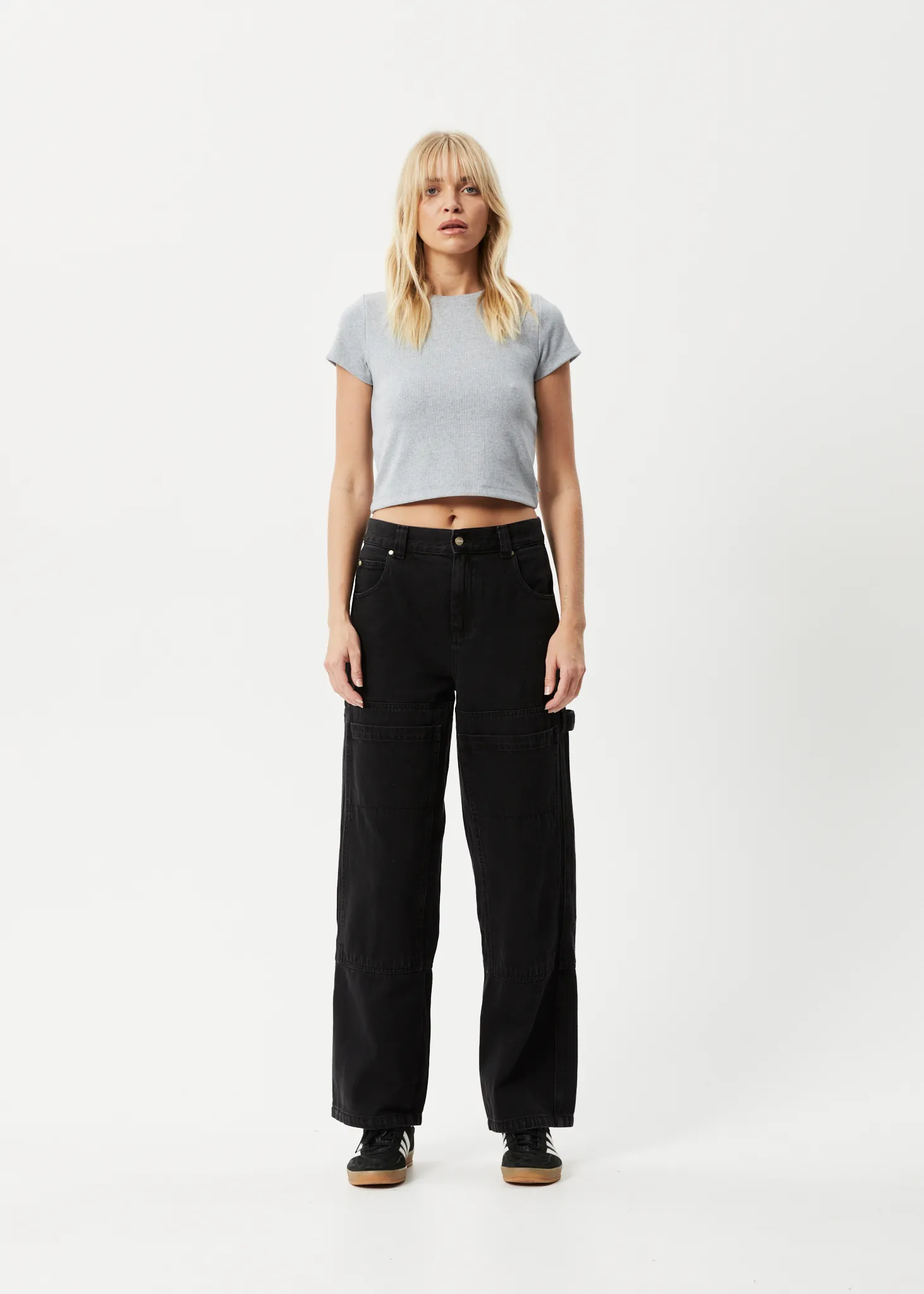 AFENDS Womens Faith - Ribbed Tee - Shadow Grey Marle sold by Afends product image thumbnail 3