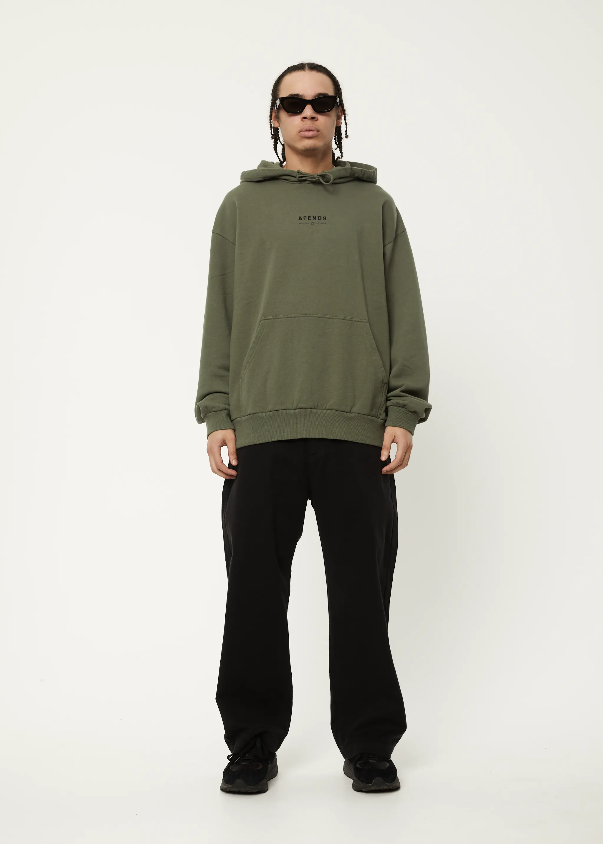 AFENDS Mens Calico - Hoodie - Cypress sold by Afends product image thumbnail 3