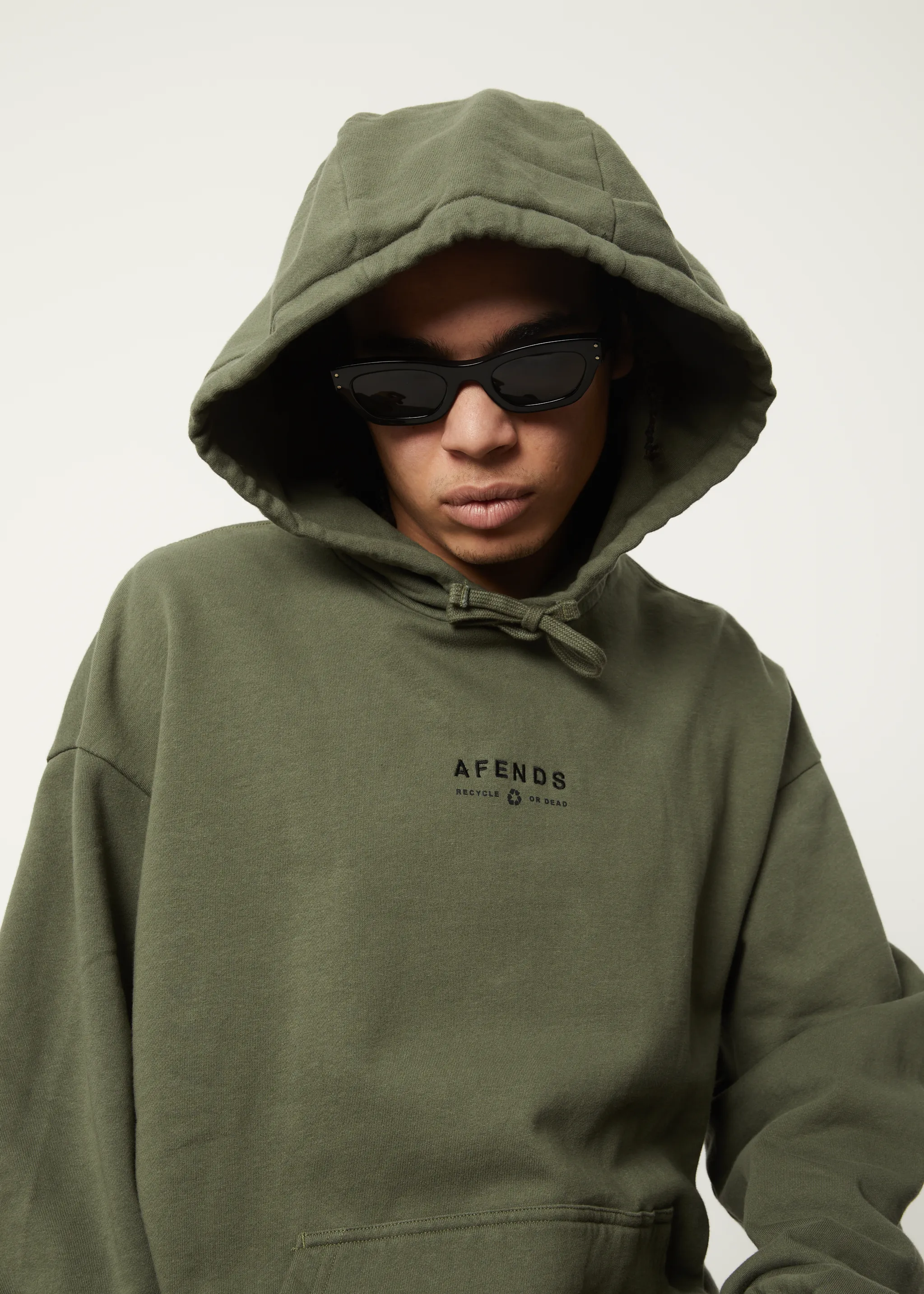 AFENDS Mens Calico - Hoodie - Cypress sold by Afends product image thumbnail 2