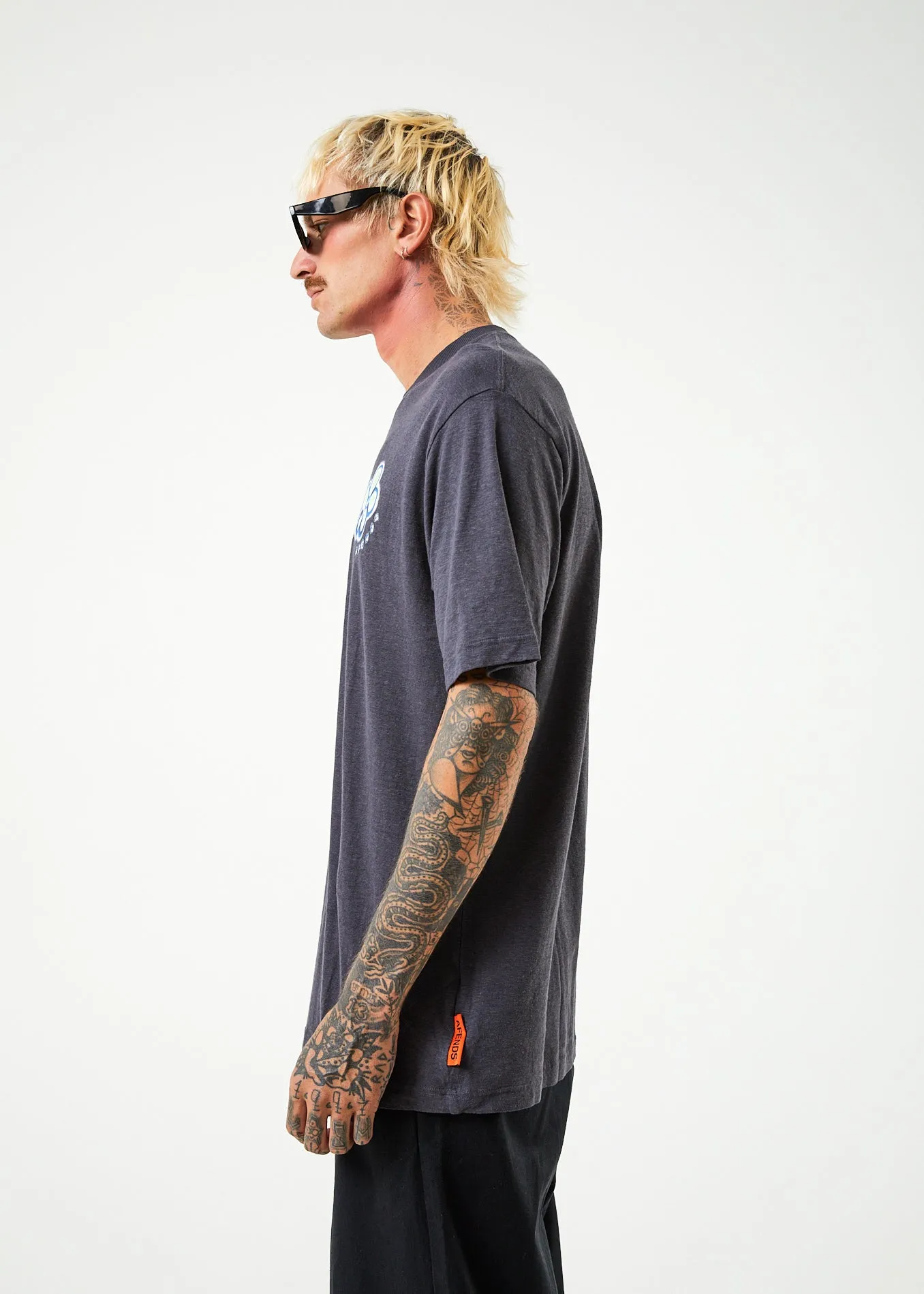 AFENDS Mens Rave - Retro Graphic T-Shirt - Charcoal sold by Afends product image thumbnail 4