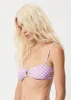 AFENDS Womens Carlo - Check Bandeau Bikini Top - Candy sold by Afends