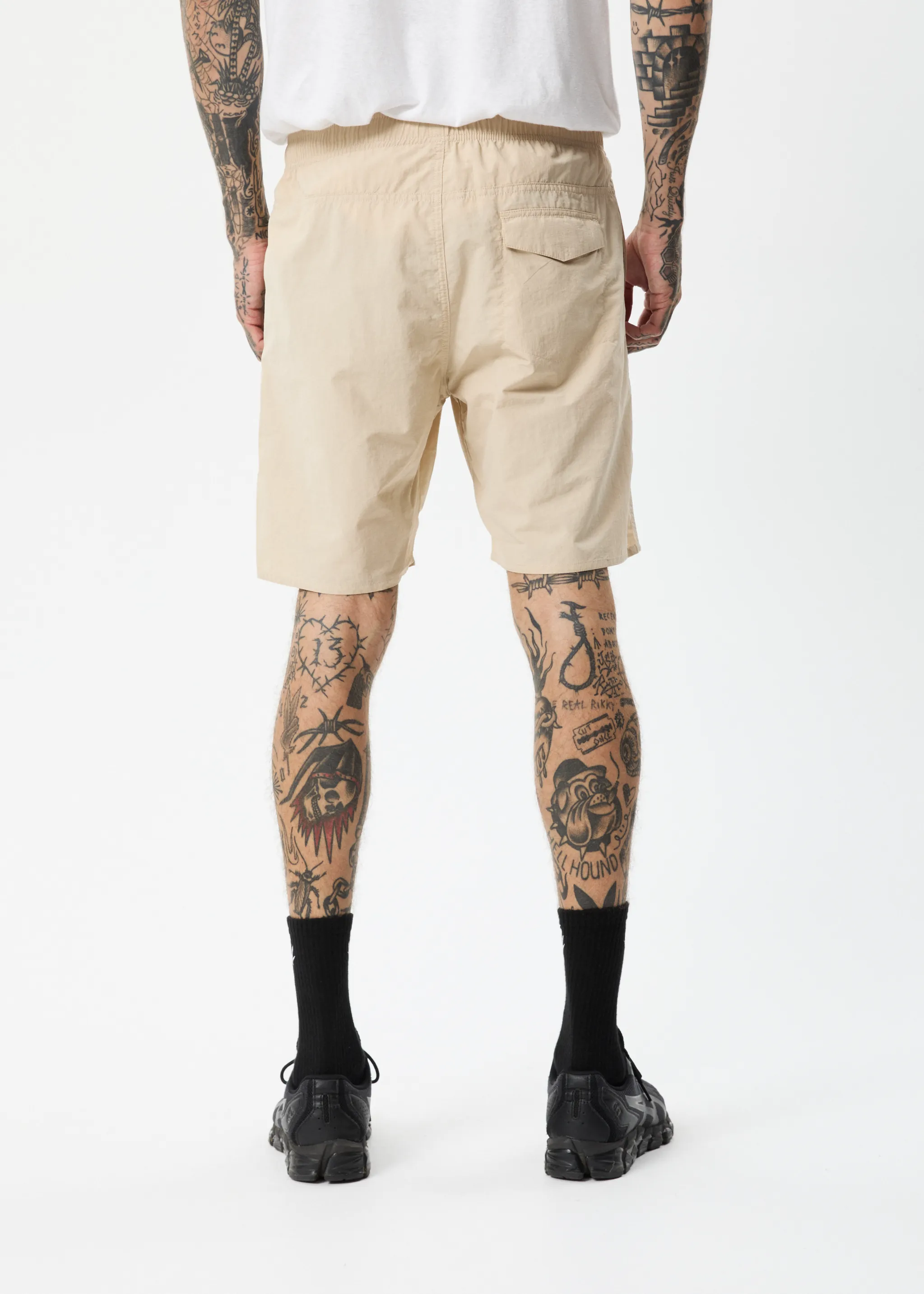 AFENDS Mens Baywatch Misprint - Elastic Waist Shorts - Bone sold by Afends product image thumbnail 5