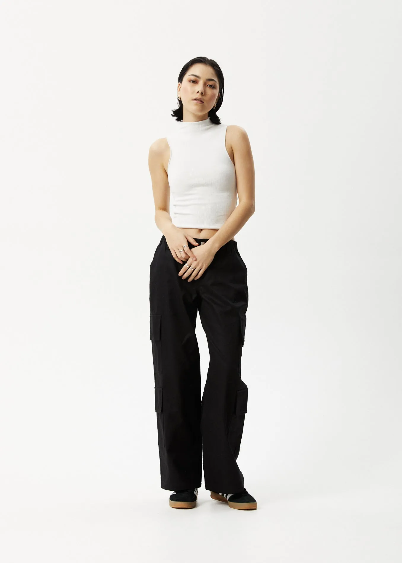 AFENDS Iconic - Rib High Neck Tank - Off White sold by Afends product image thumbnail 3