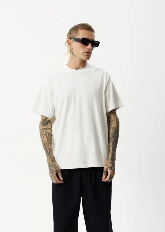 AFENDS Unlimited - Boxy Logo T-Shirt - Worn White sold by Afends