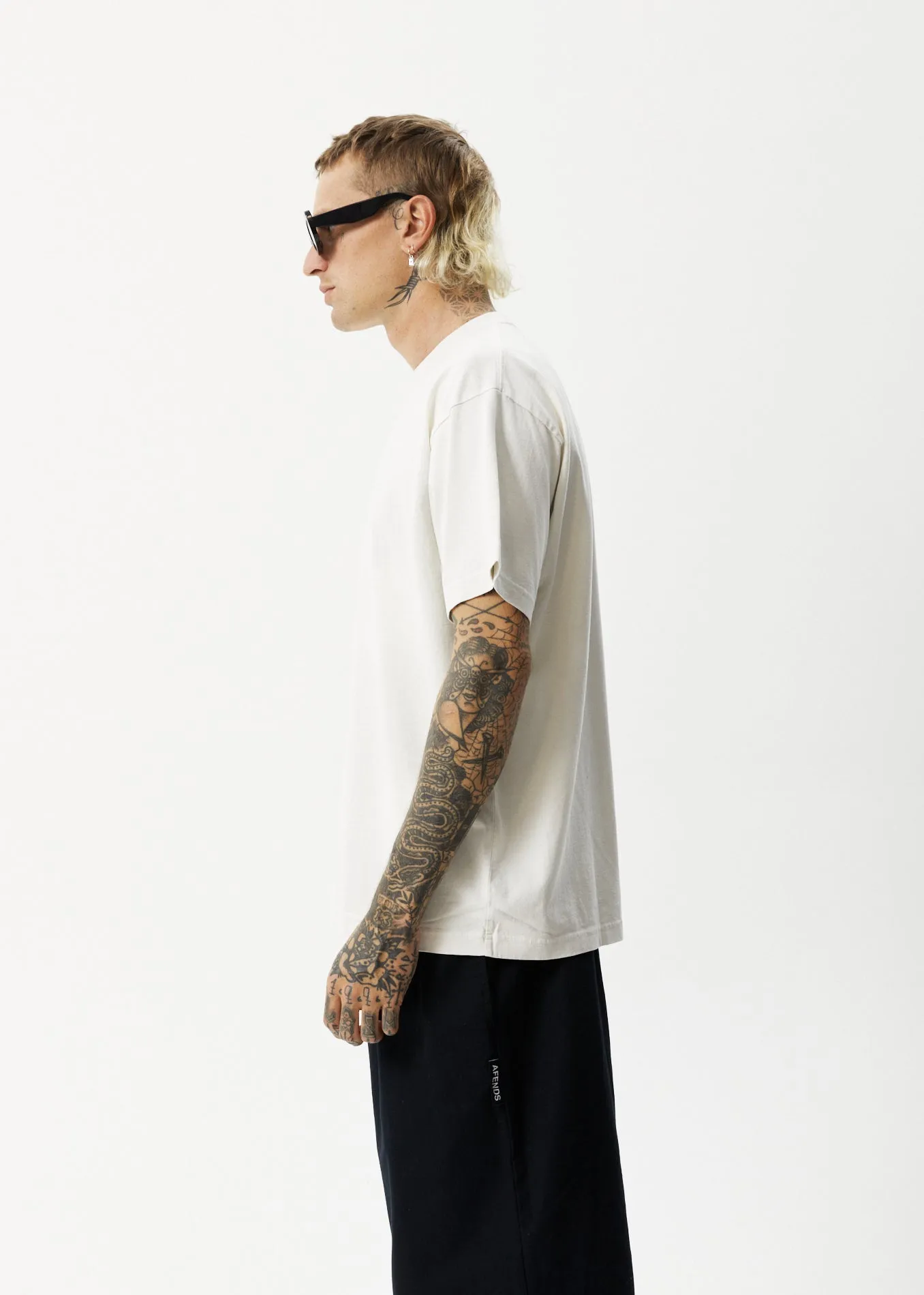 AFENDS Unlimited - Boxy Logo T-Shirt - Worn White sold by Afends product image thumbnail 5