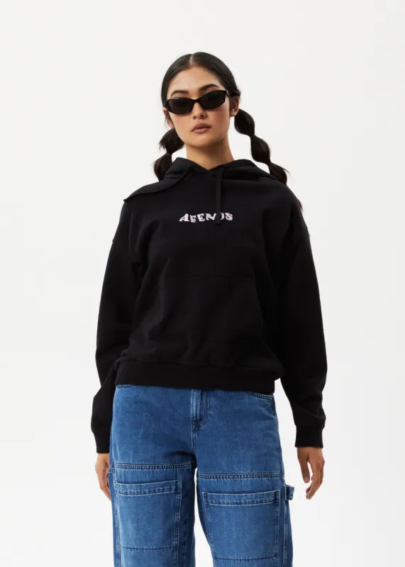 AFENDS Womens Lilah - Logo Hoodie - Black sold by Afends