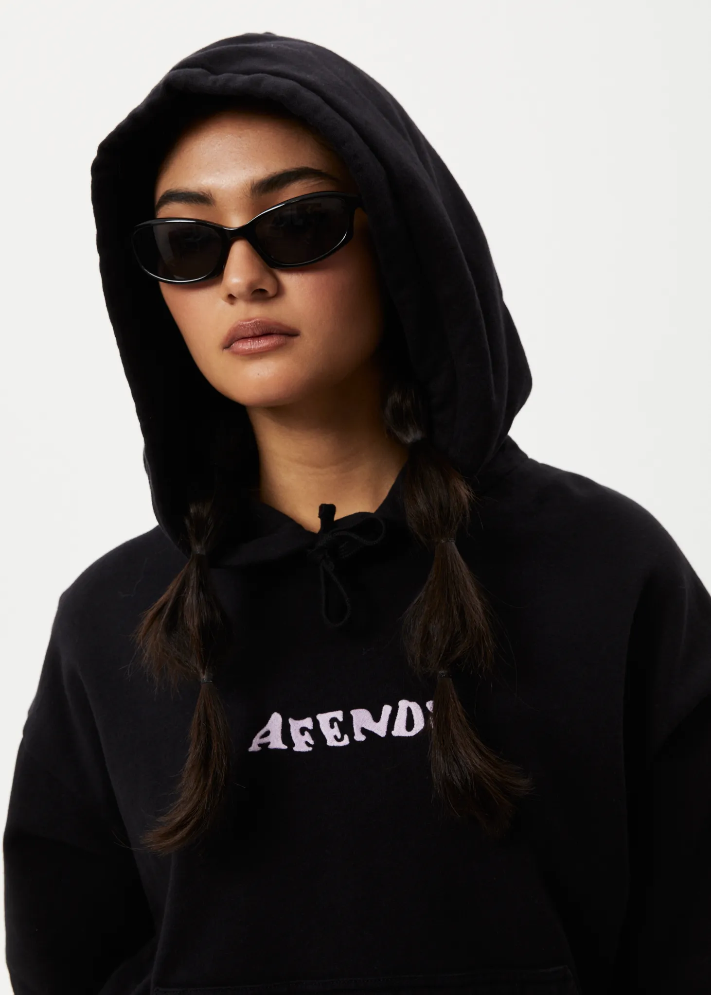 AFENDS Womens Lilah - Logo Hoodie - Black sold by Afends product image thumbnail 2