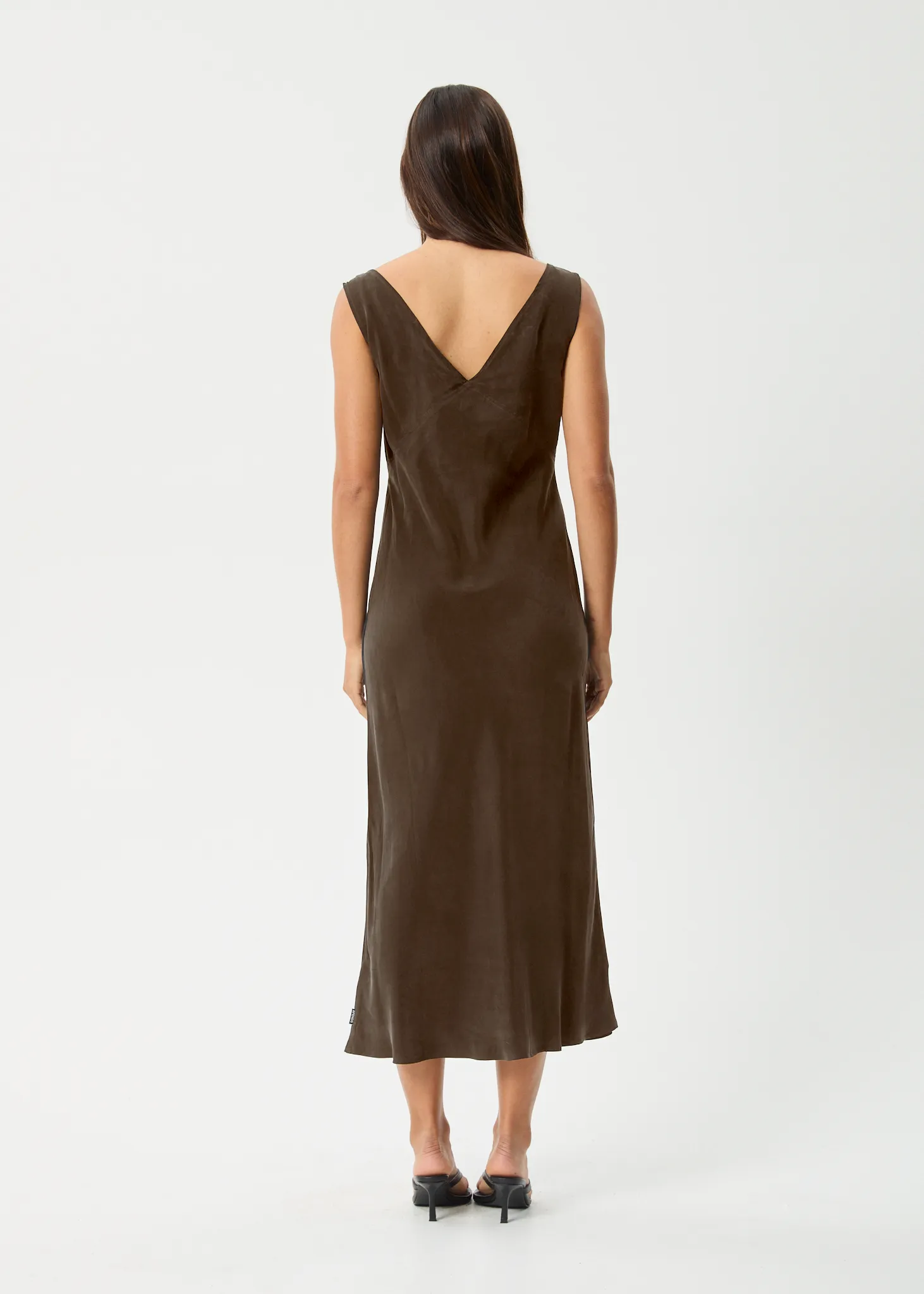 AFENDS Womens Gia - Cupro Maxi Dress - Coffee sold by Afends product image thumbnail 4