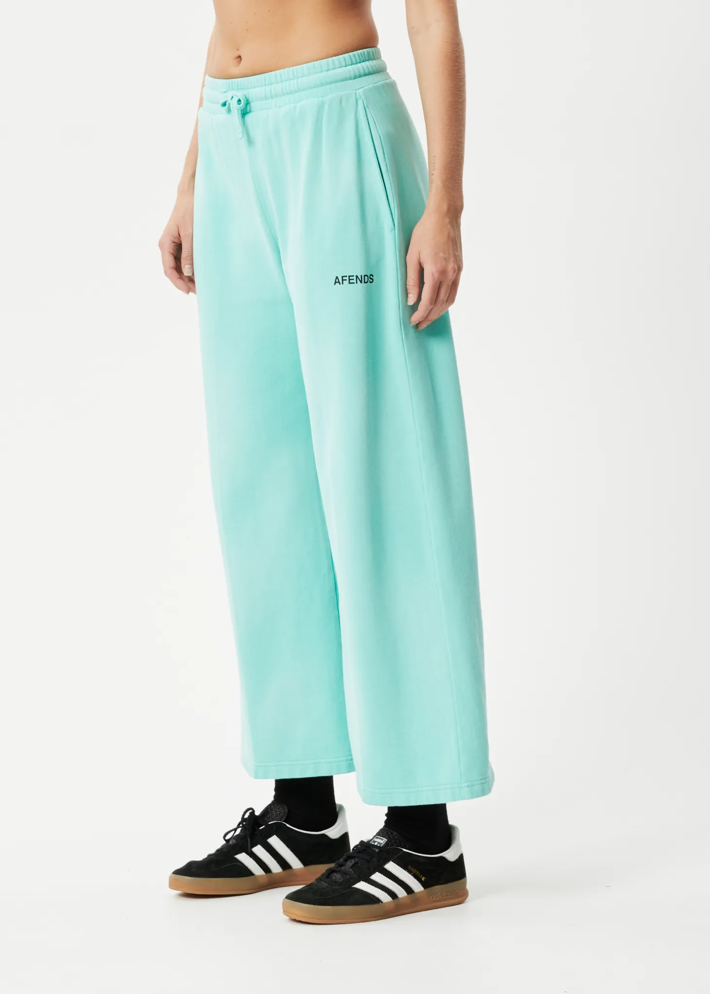 AFENDS Womens Boundless - Wide Leg Trackpants - Worn Jade sold by Afends product image thumbnail 3