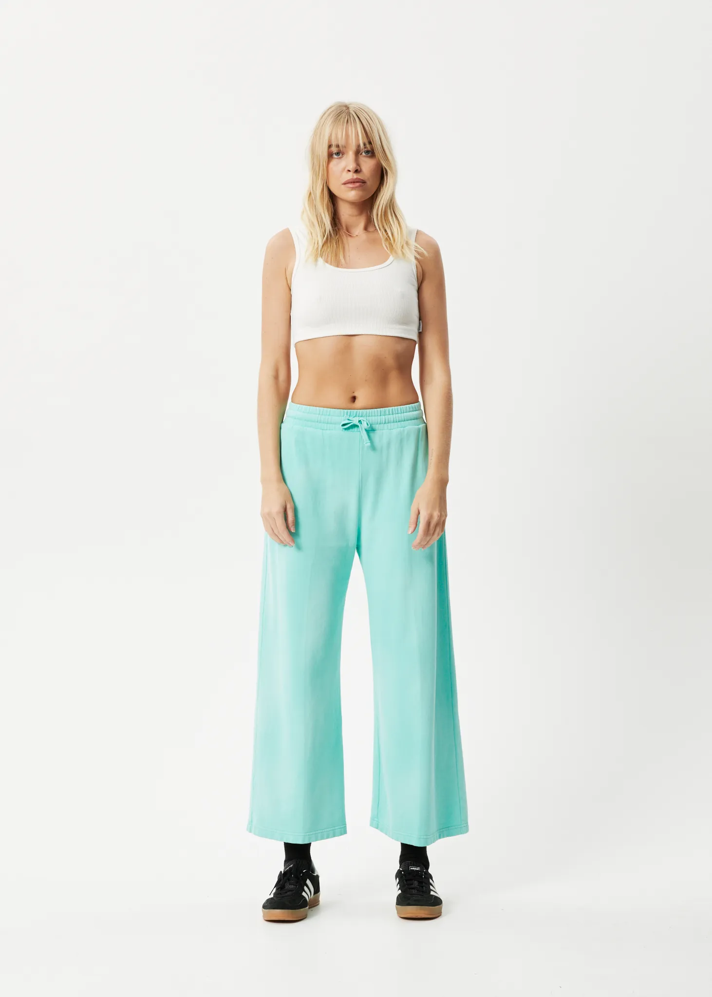 AFENDS Womens Boundless - Wide Leg Trackpants - Worn Jade sold by Afends