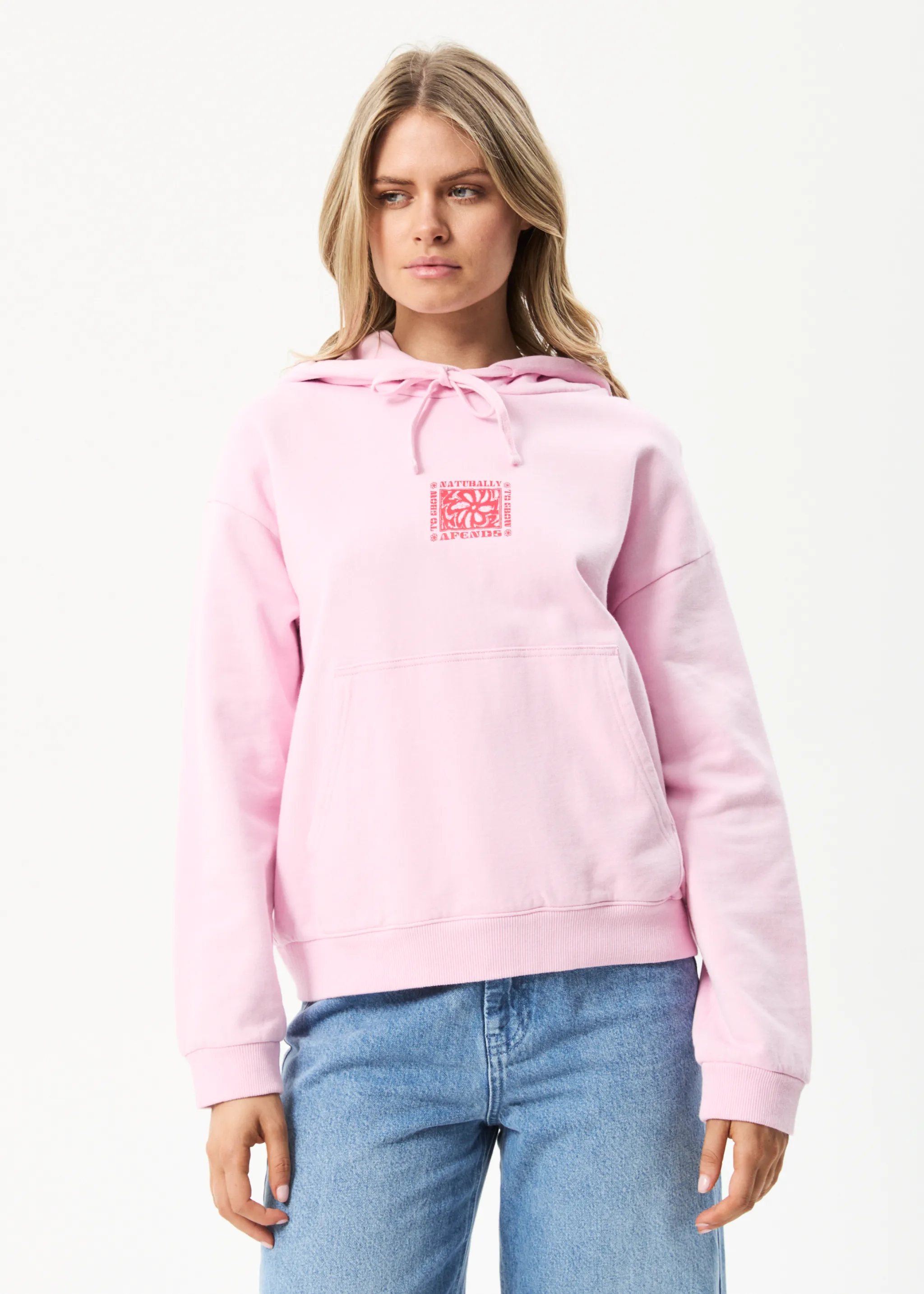 AFENDS Womens To Grow - Graphic Hoodie - Powder Pink sold by Afends