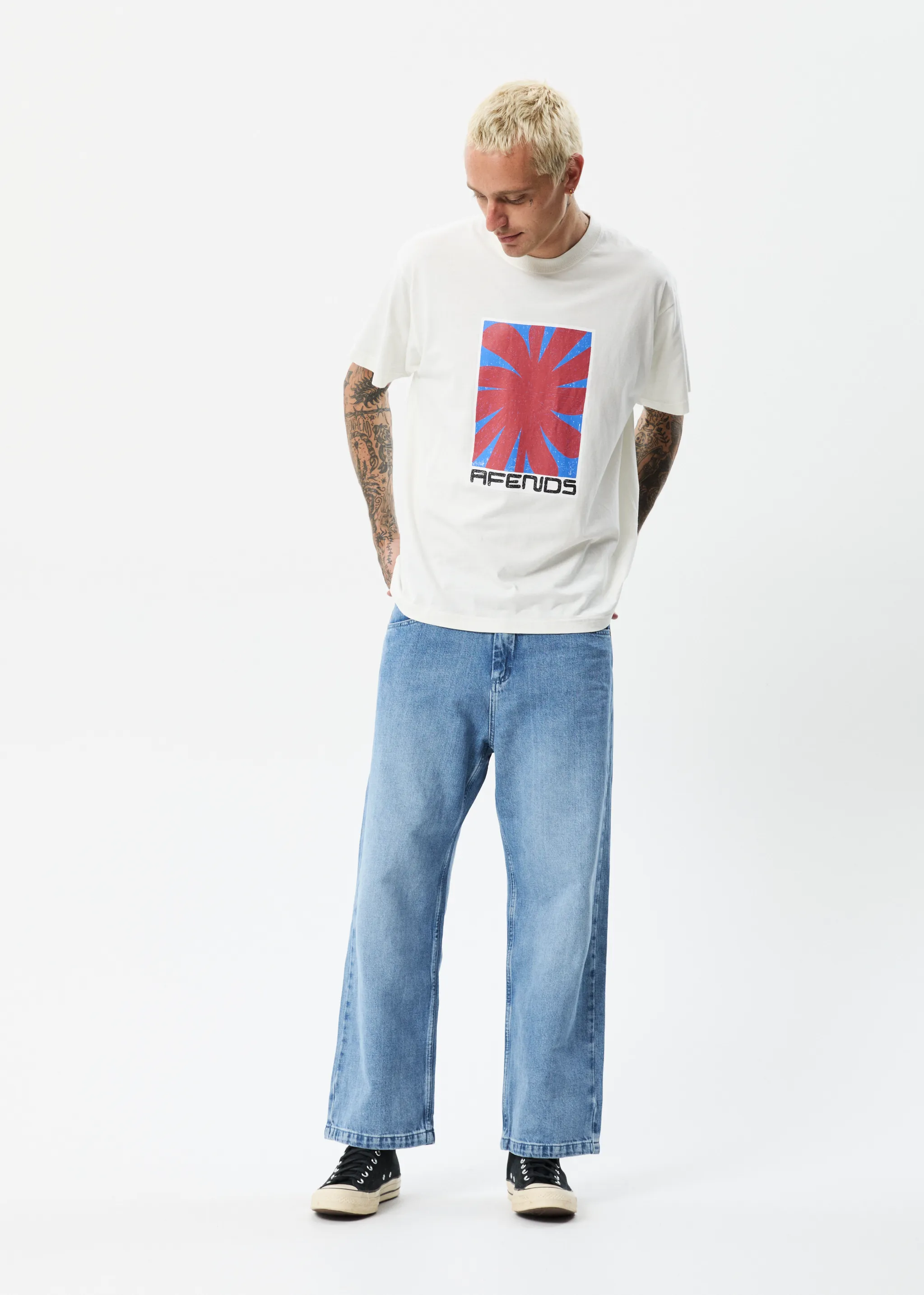 AFENDS Mens Holiday - Boxy Graphic T-Shirt - Off White sold by Afends product image thumbnail 3