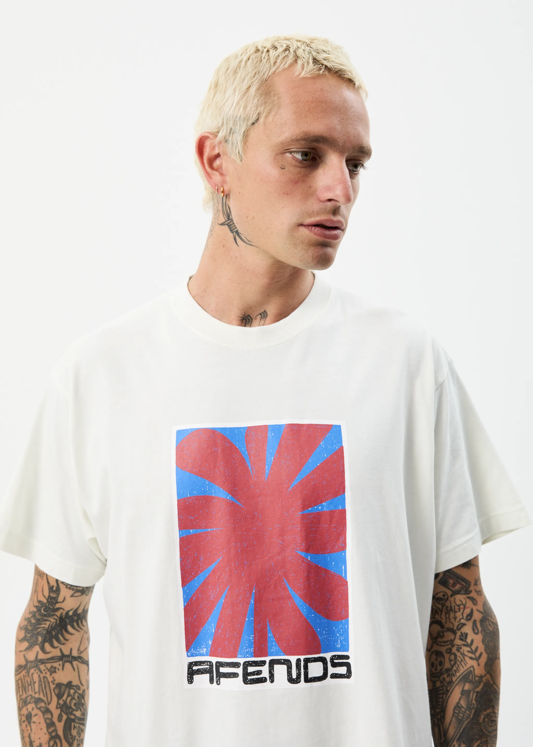 AFENDS Mens Holiday - Boxy Graphic T-Shirt - Off White sold by Afends product image thumbnail 2