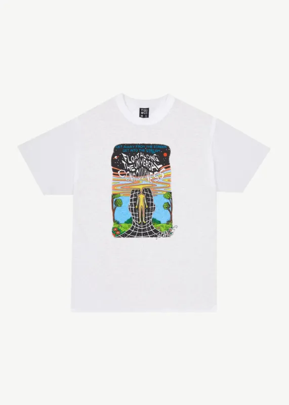 AFENDS Mens Next Level - Boxy Graphic T-Shirt - White sold by Afends