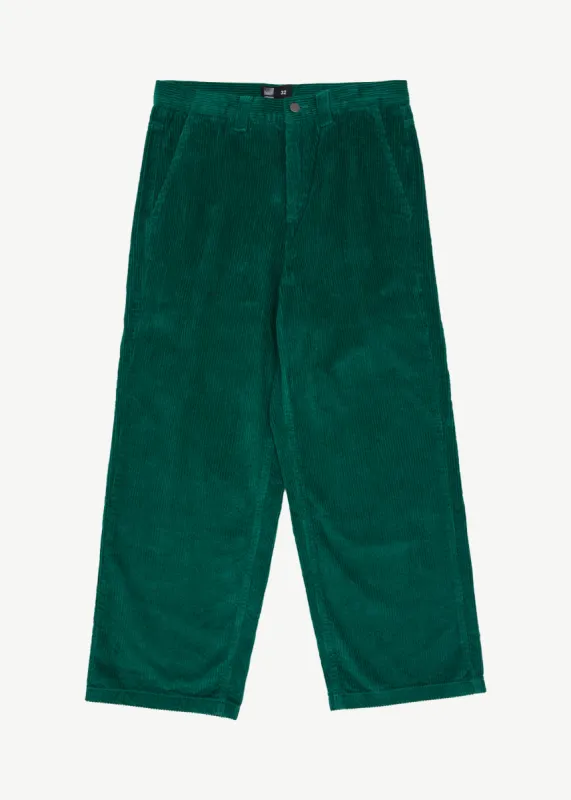 AFENDS Mens Pablo Union - Corduroy Baggy Pant - Emerald sold by Afends