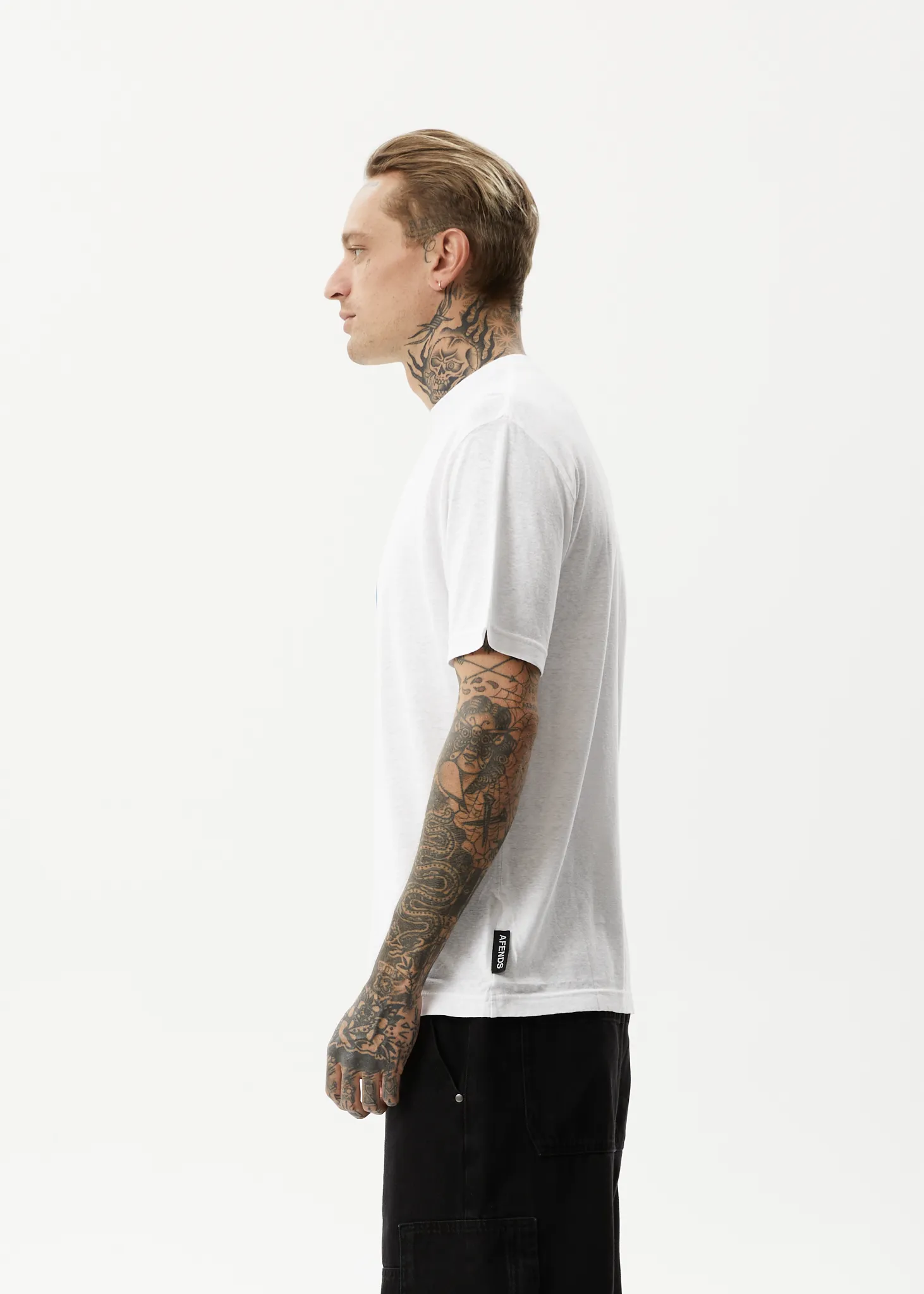 AFENDS Mens Planetary - Retro Graphic T-Shirt - White sold by Afends product image thumbnail 5