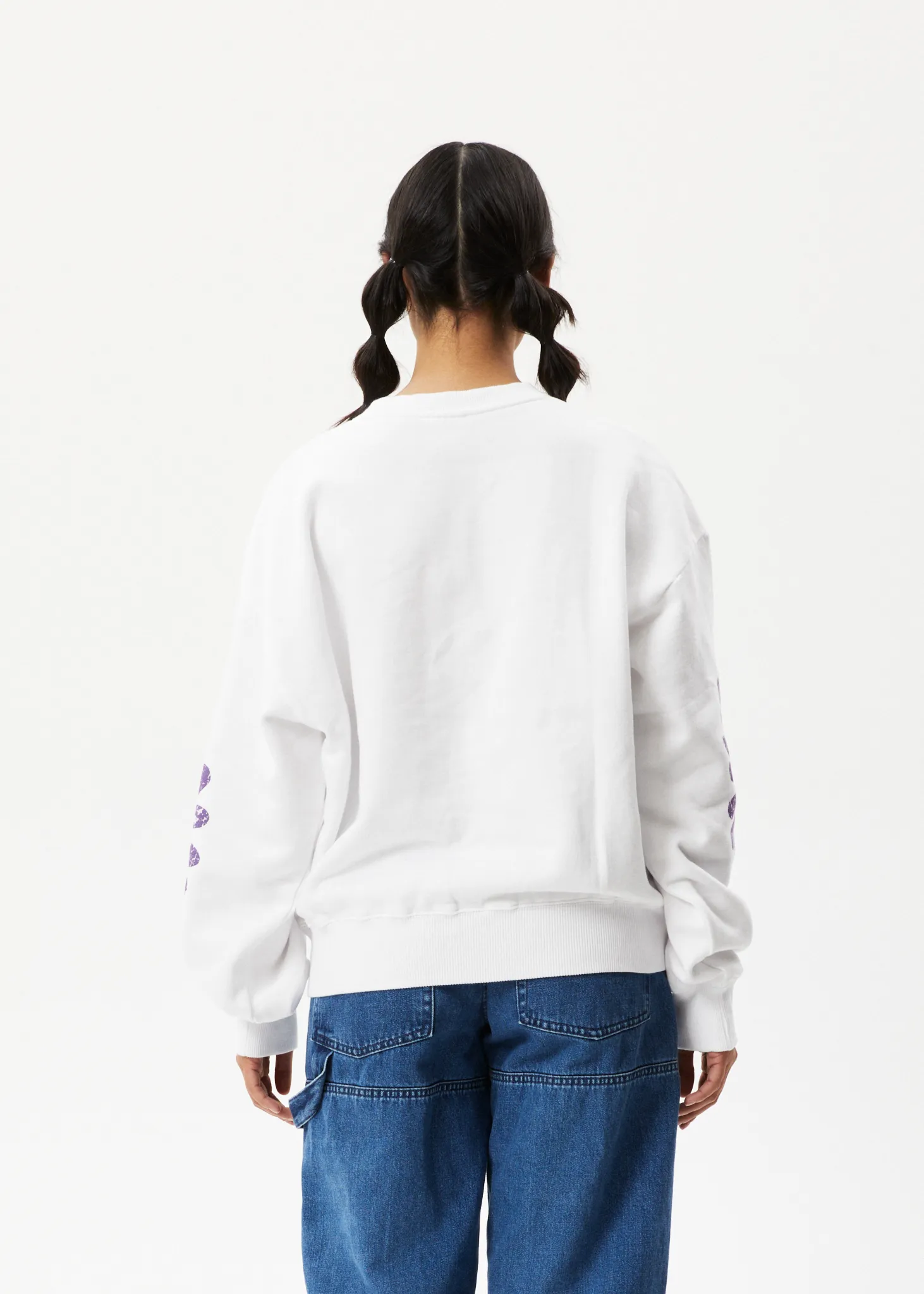 AFENDS Womens Daisy - Crew Neck Jumper - White sold by Afends product image thumbnail 5