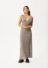 AFENDS Womens Base - Seersucker Maxi Dress - Coffee Check sold by Afends