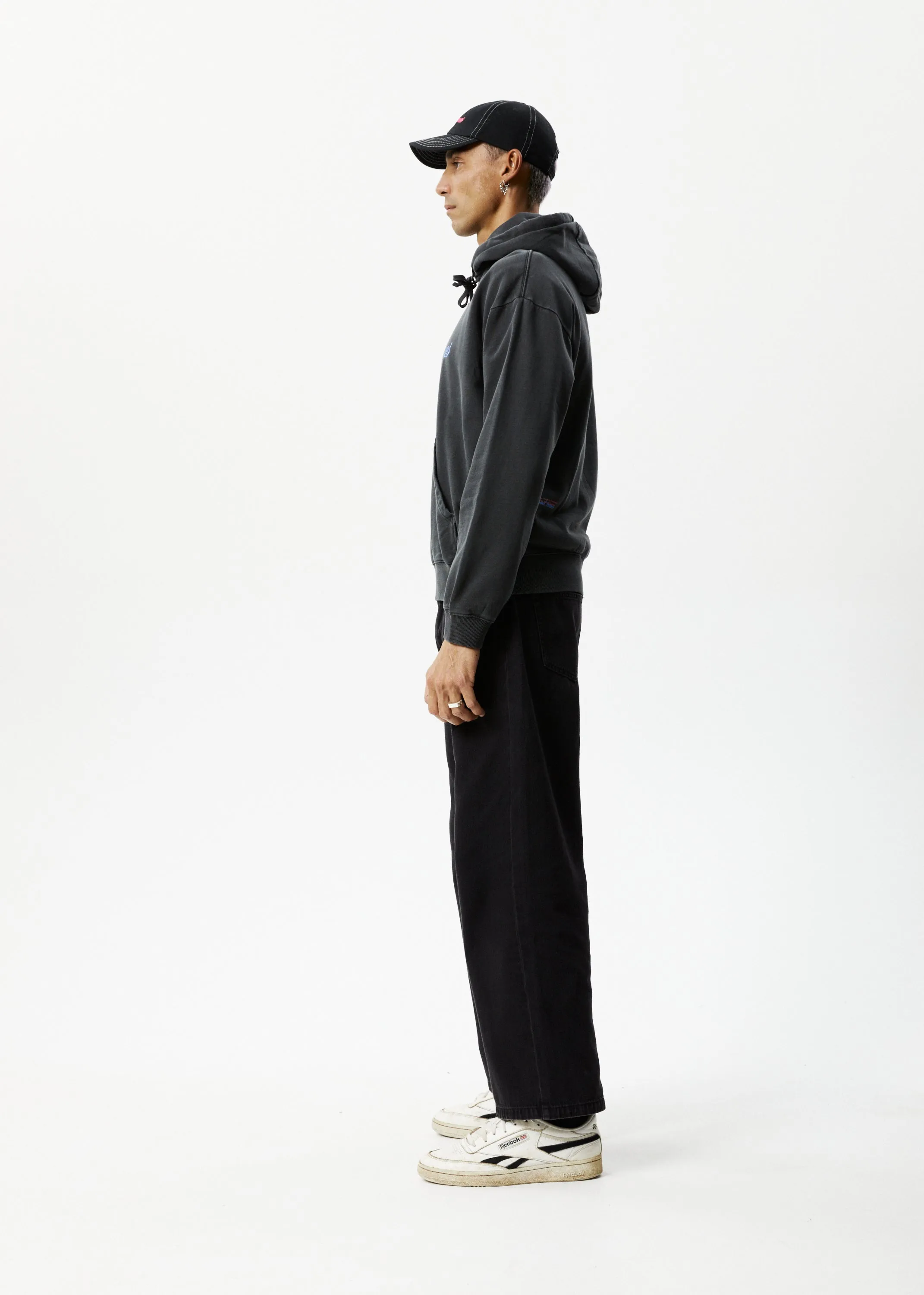 AFENDS Mens Good Times - Logo Hoodie - Stone Black sold by Afends product image thumbnail 3