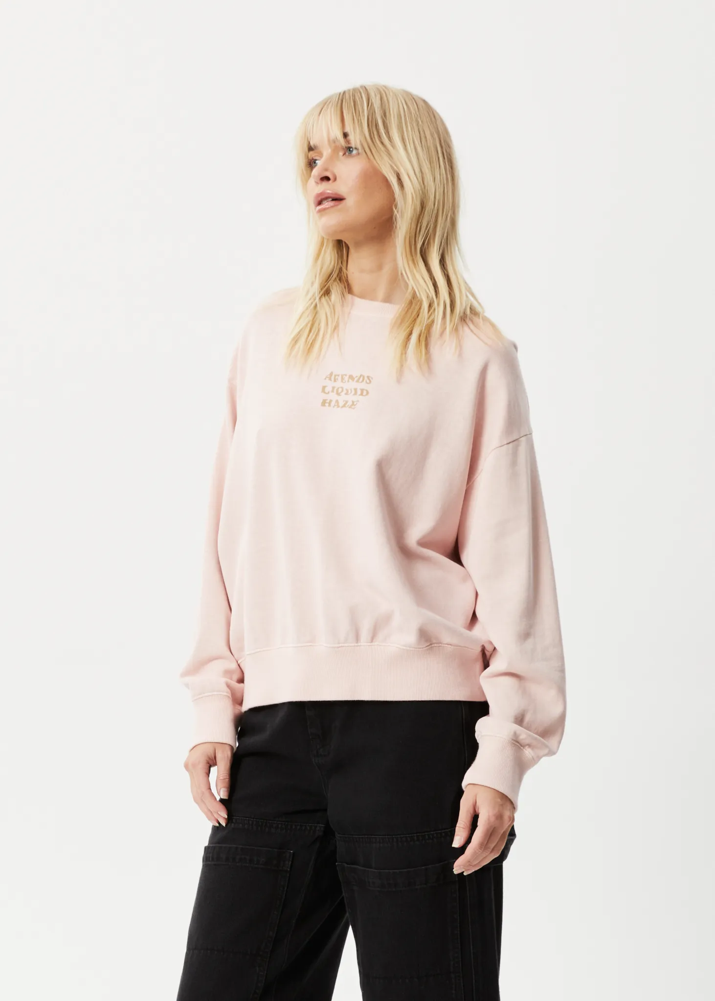 AFENDS Womens Daze - Crew Neck Jumper - Lotus sold by Afends product image thumbnail 4