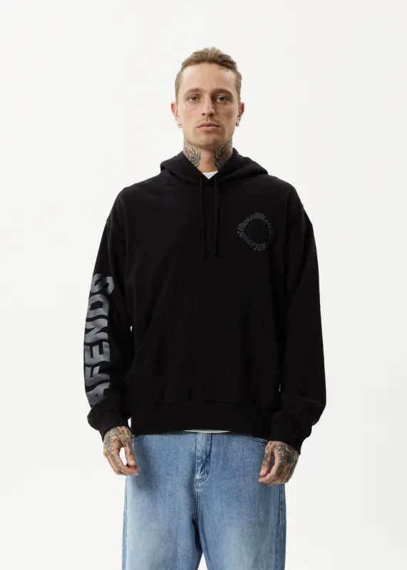 AFENDS Mens Vortex - Hoodie - Black sold by Afends