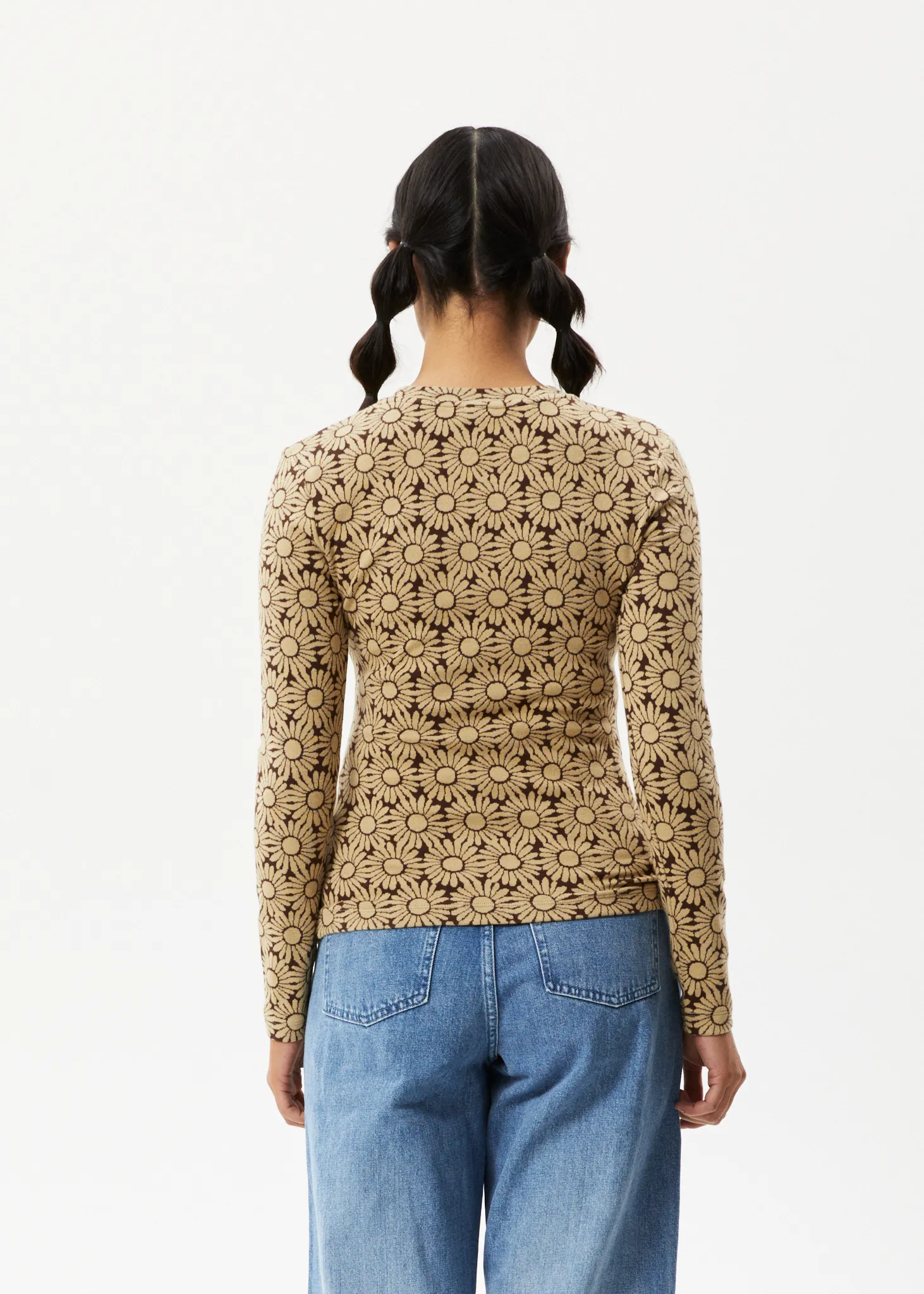 AFENDS Womens Daisy - Long Sleeve Cut Out Top - Toffee sold by Afends product image thumbnail 4
