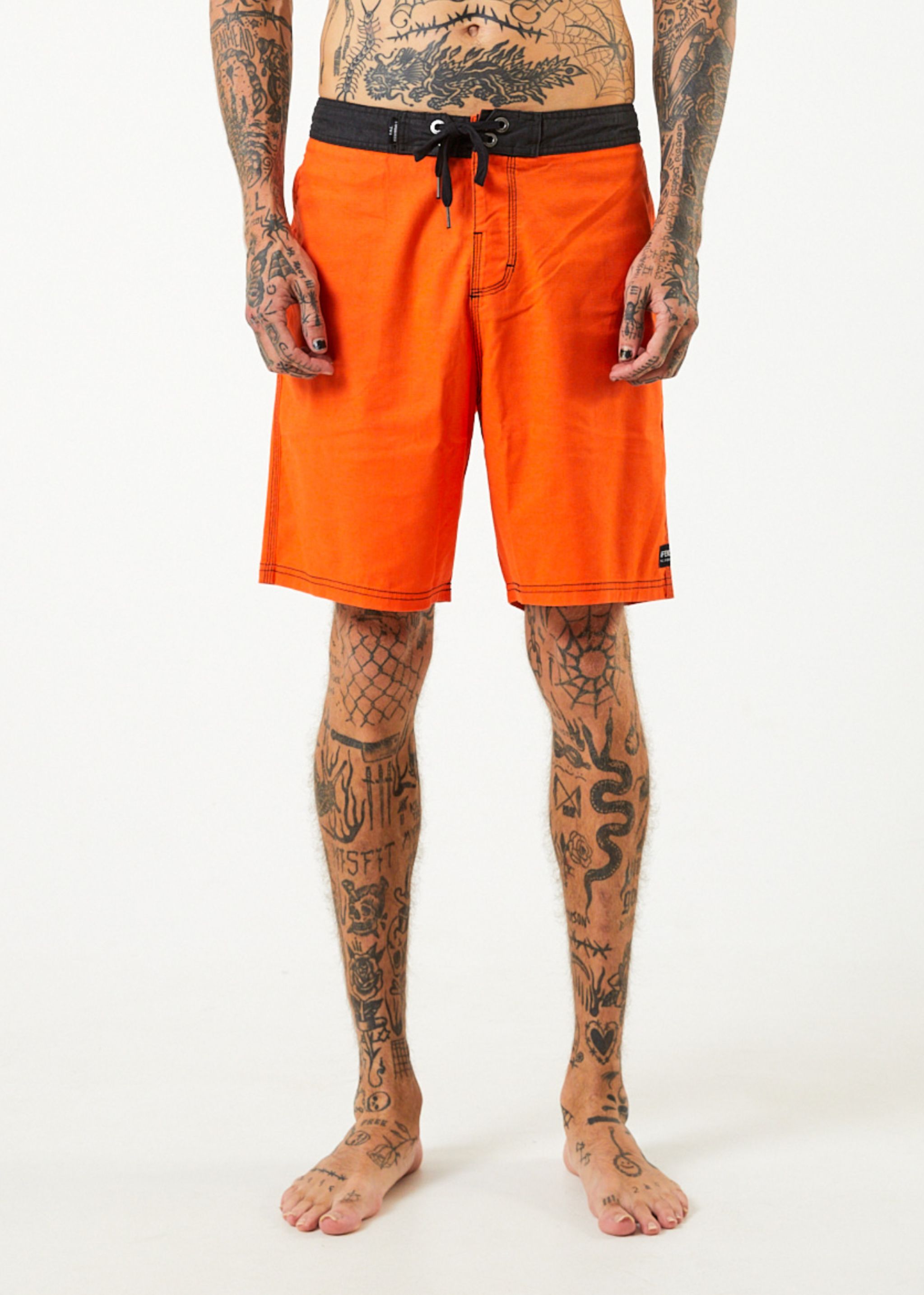 Afends Surf Related - Hemp Fixed Waist Boardshorts - Orange sold by Afends product image thumbnail 2