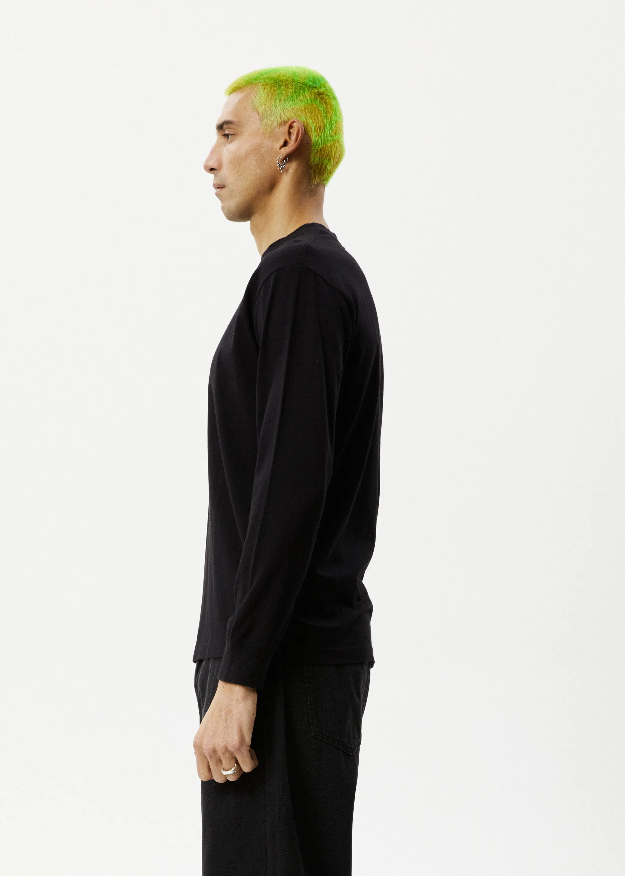 AFENDS Mens Farm Fresh - Long Sleeve T-Shirt - Black sold by Afends product image thumbnail 4