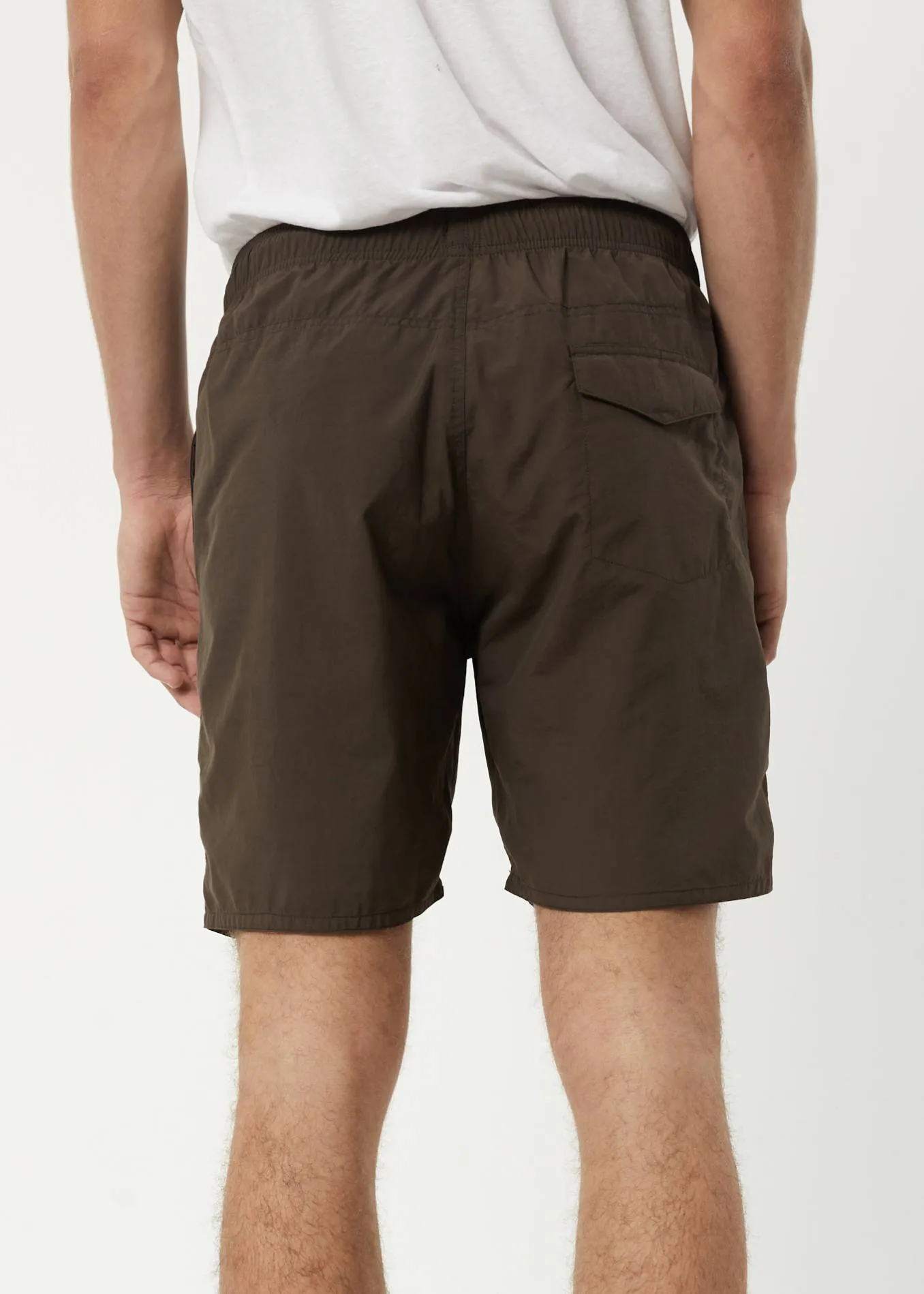 AFENDS Mens Baywatch Misprint - Elastic Waist Shorts - Coffee sold by Afends product image thumbnail 5