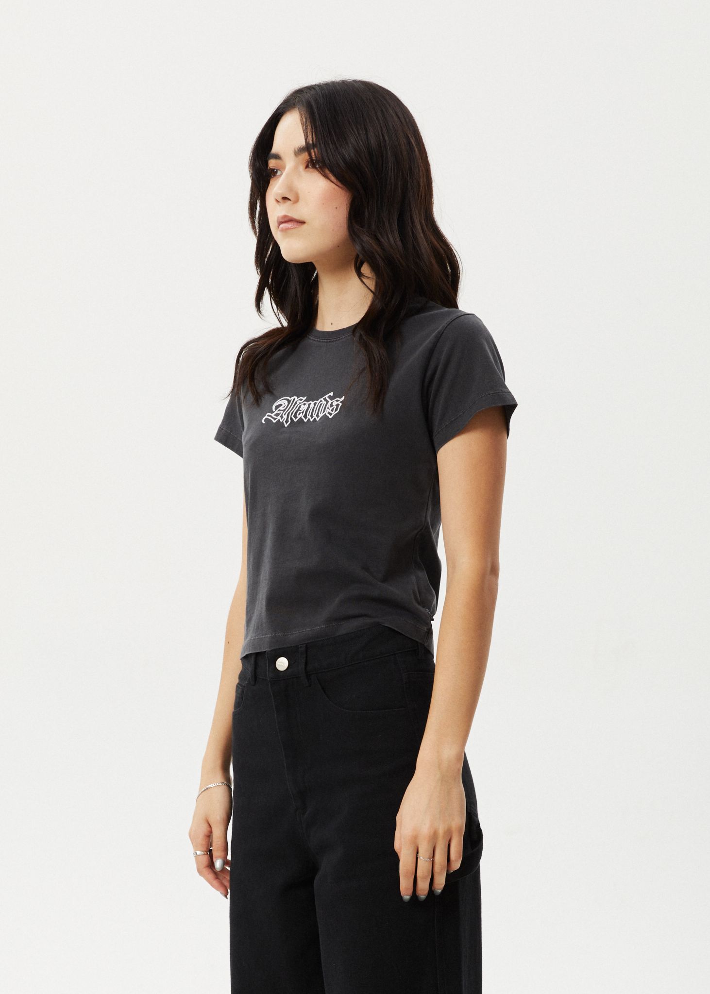 AFENDS Womens Burnt - Baby Tee - Stone Black sold by Afends product image thumbnail 3
