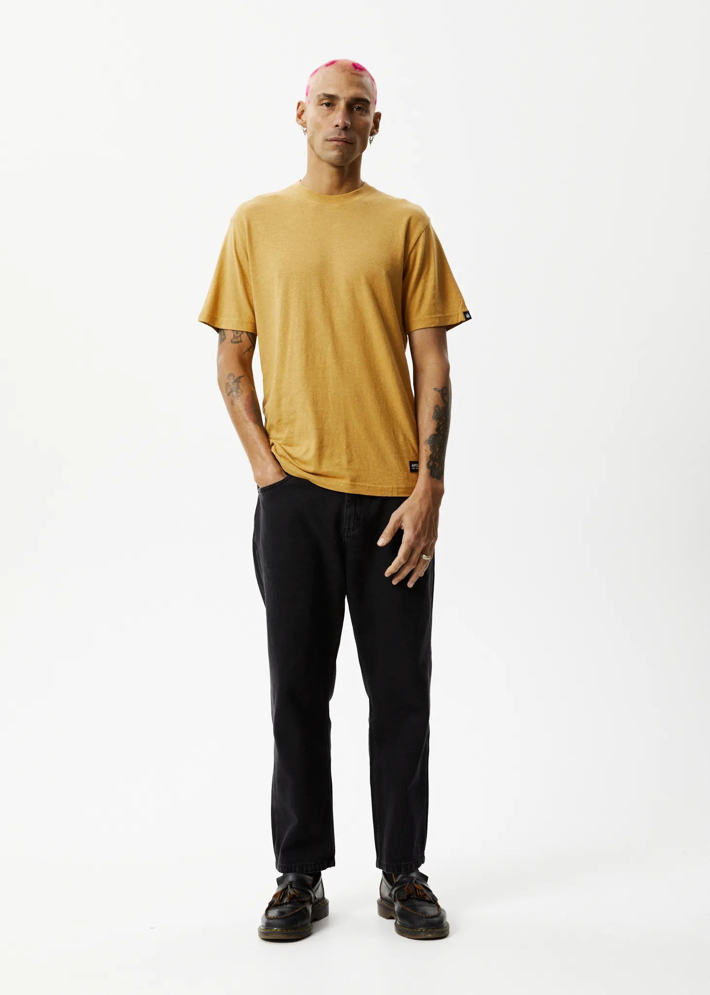 AFENDS Mens Classic - Retro Tee - Mustard sold by Afends product image thumbnail 3