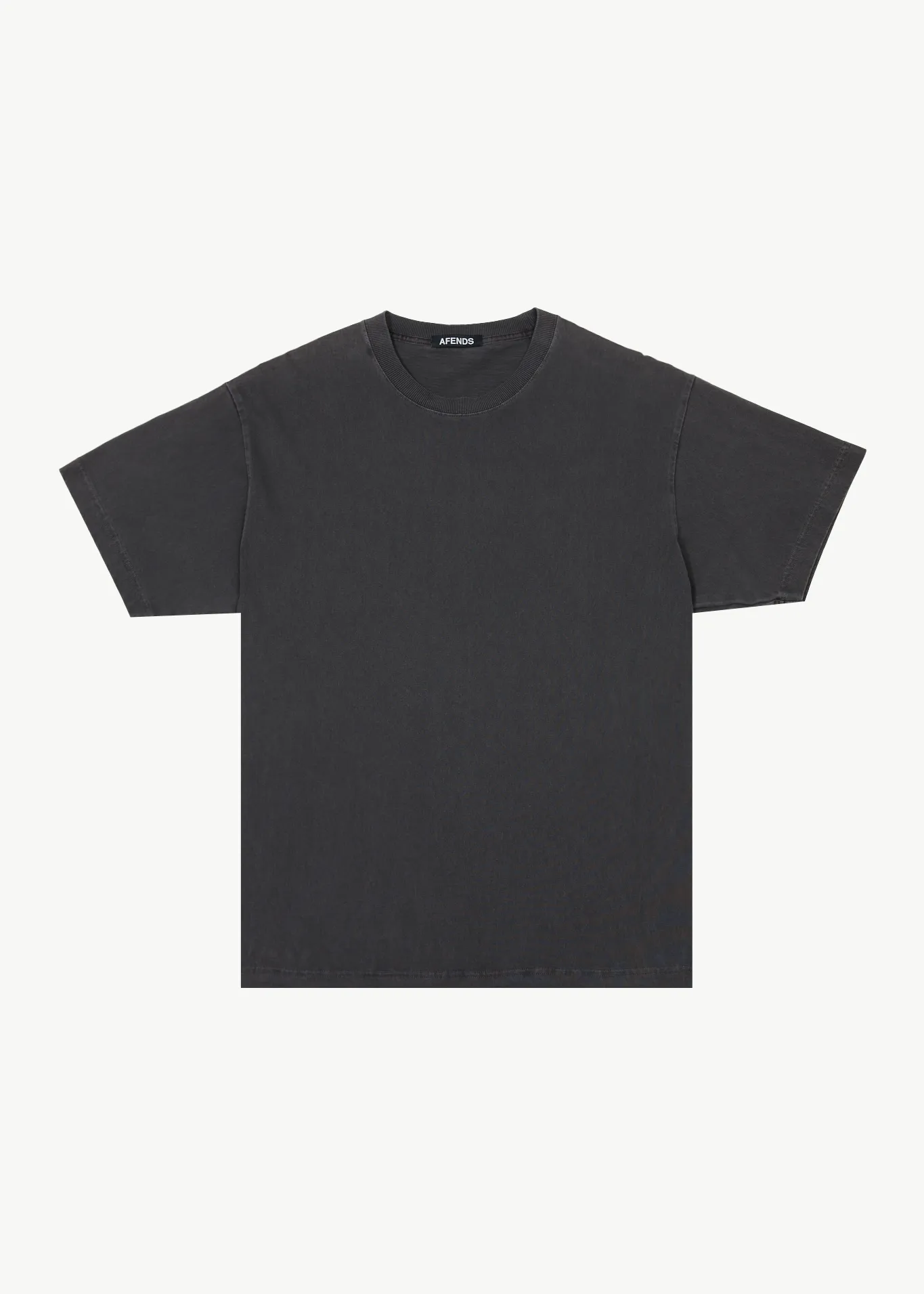 AFENDS Mens Genesis - Heavyweight Boxy Tee - Stone Black sold by Afends