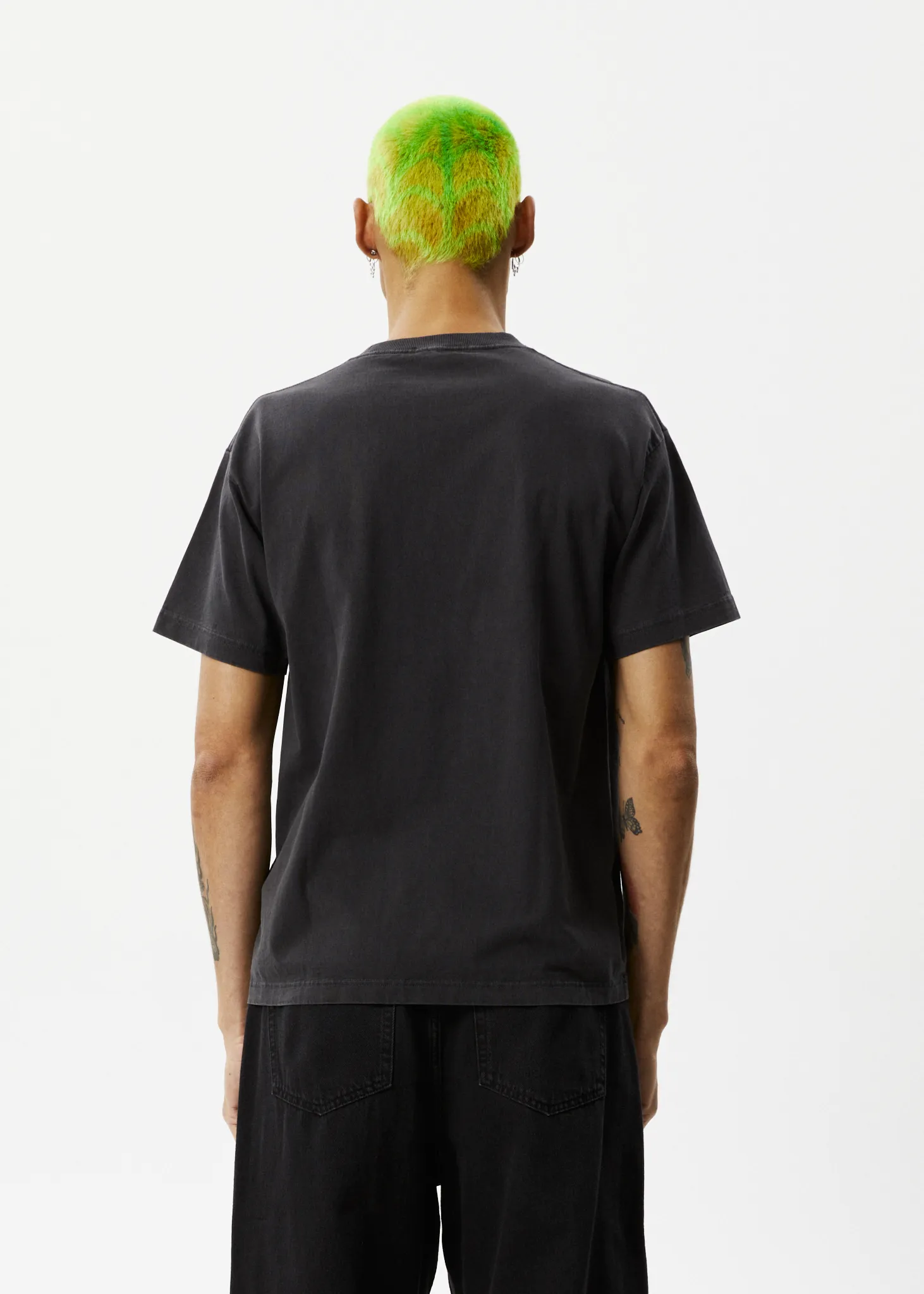 AFENDS Mens Genesis - Heavyweight Boxy Tee - Stone Black sold by Afends product image thumbnail 4