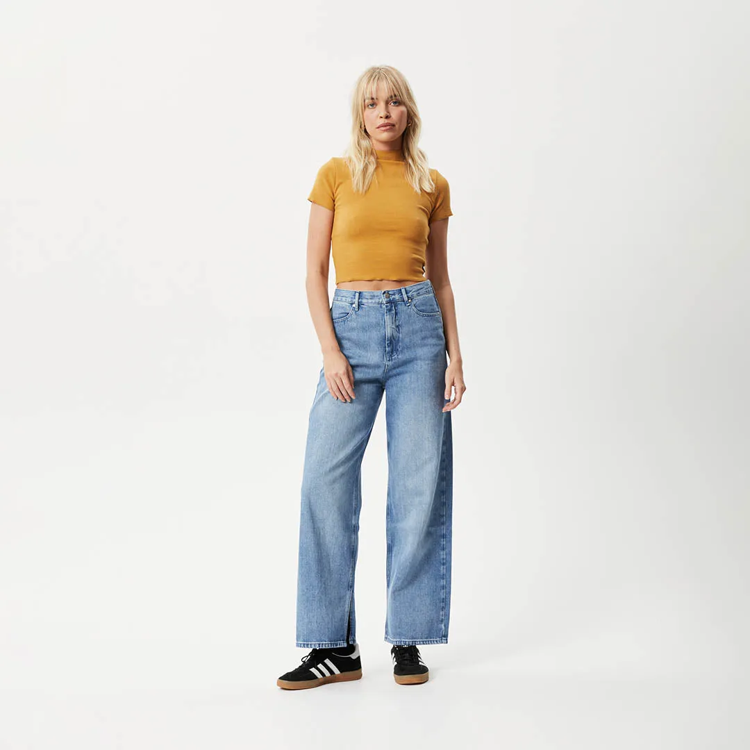 AFENDS Womens Iconic - Ribbed T-Shirt - Mustard sold by Afends product image thumbnail 5