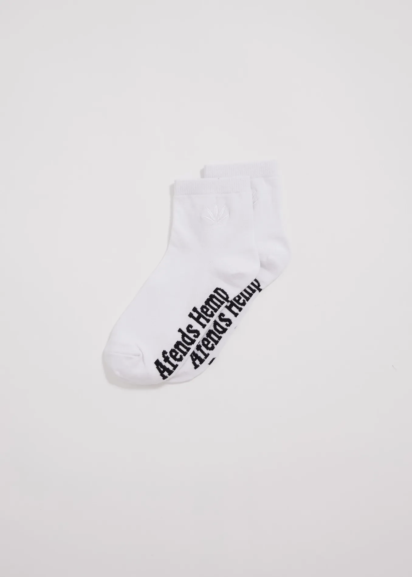 AFENDS Unisex Revolution - Crew Socks - White sold by Afends