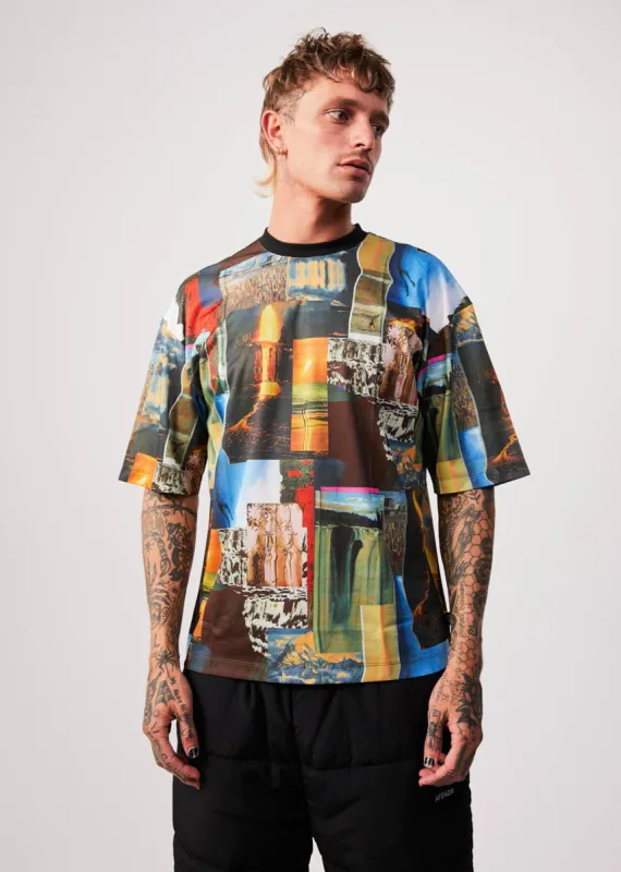 AFENDS Mens Boulevard - Oversized T-Shirt - Multi sold by Afends