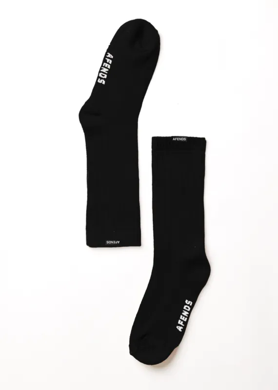 AFENDS Mens Everyday - Socks One Pack - Black sold by Afends