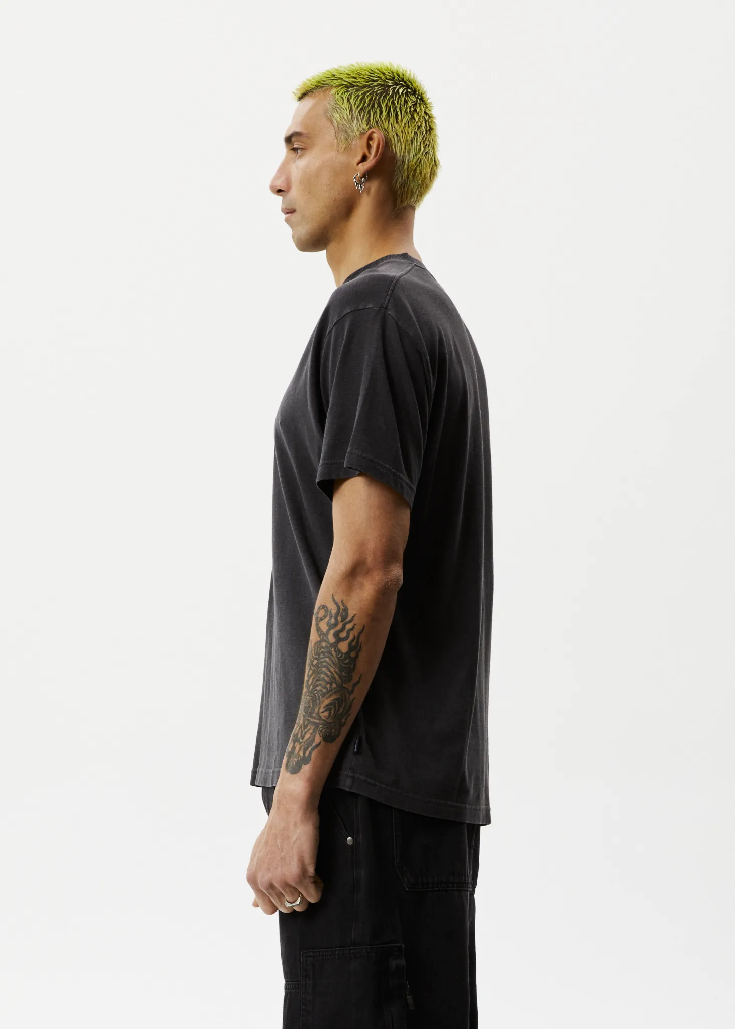 AFENDS Mens Staple - Boxy Fit Tee - Stone Black sold by Afends product image thumbnail 4